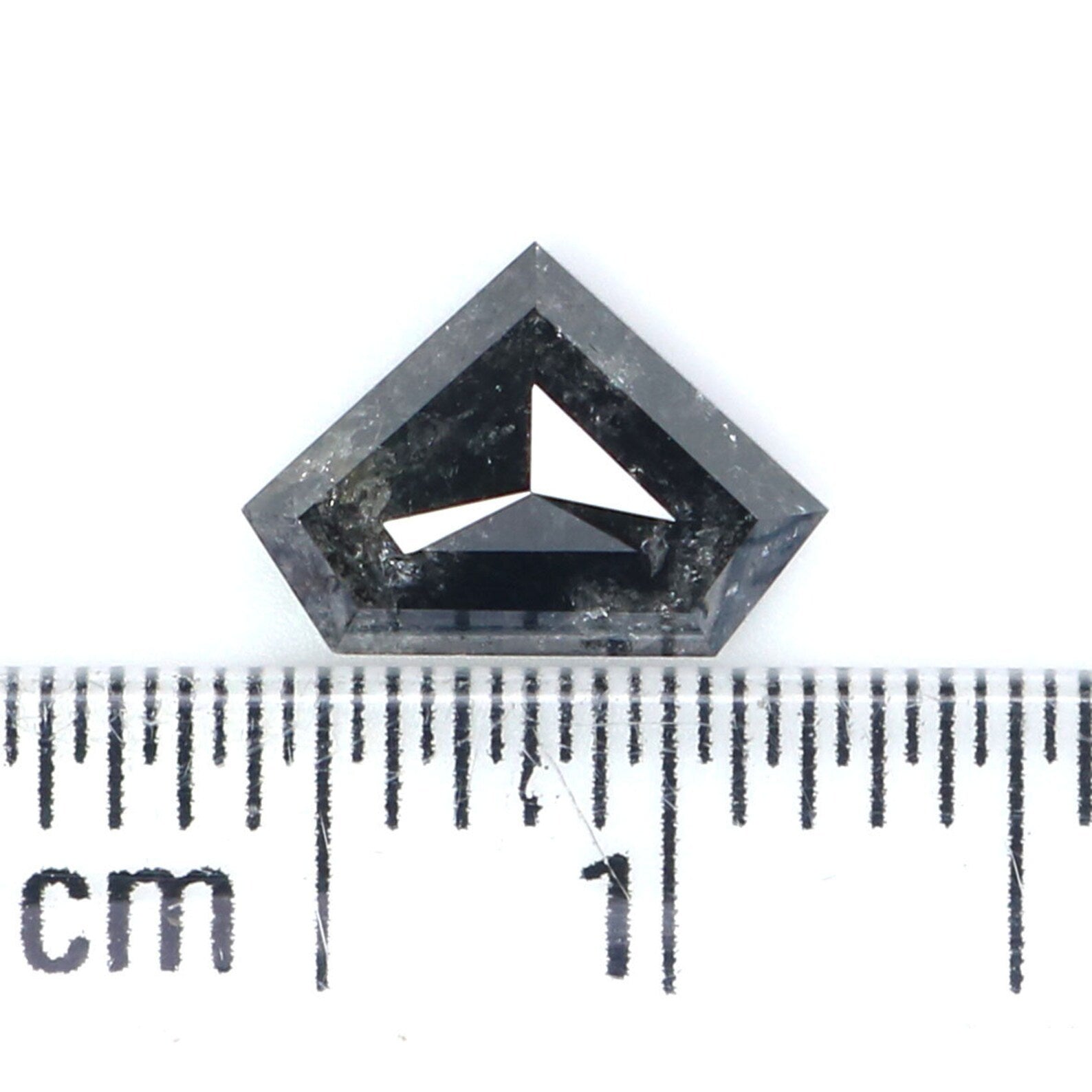 1.18 CT Natural Loose Shield Diamond Salt And Pepper Diamond Natural Loose Diamond 6.00 MM Shield Rose Cut Diamond Shield Shape NQ1346