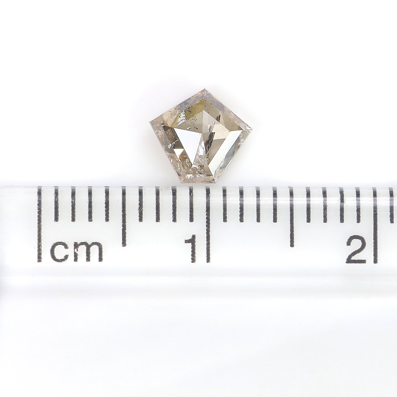 0.63 Ct Natural Loose Pentagon Shape Diamond Brown Color Pentagon Cut Diamond 5.70 MM Natural Brown Diamond Pentagon Rose Cut Diamond LQ044
