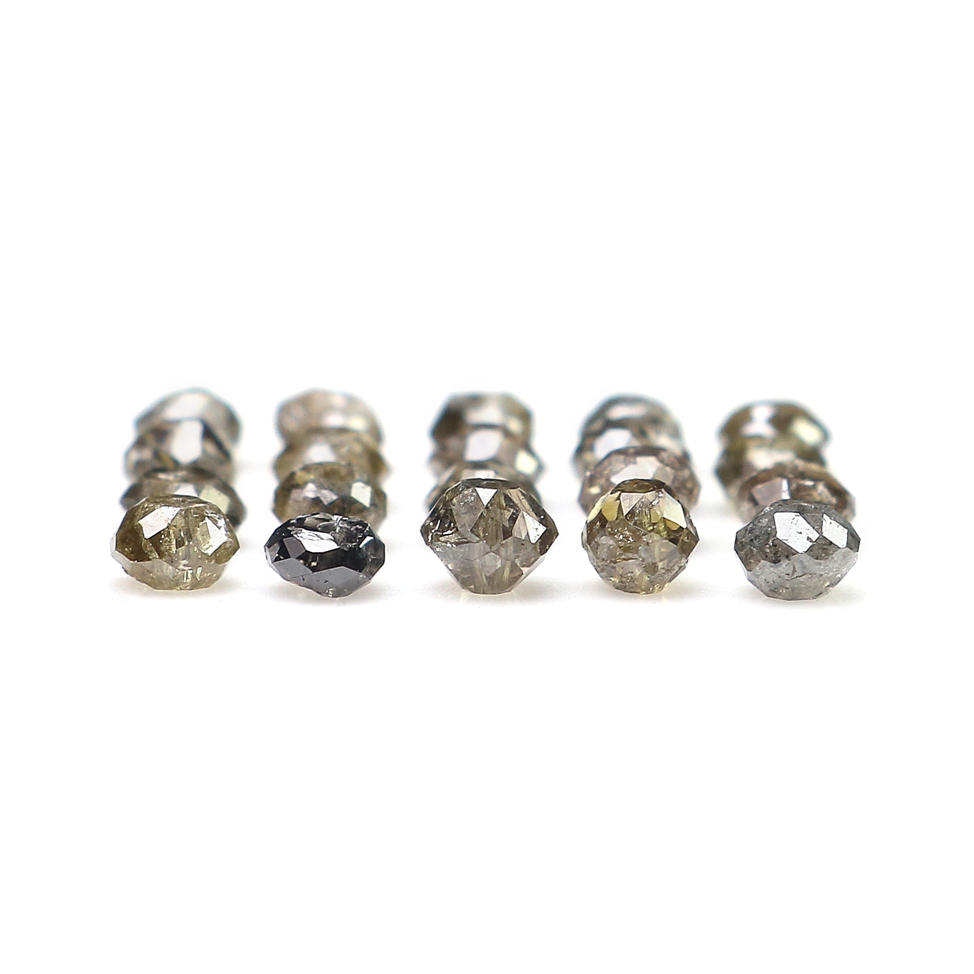 2.40 CT Natural Loose Bead Shape Diamond Brown Color Bead Cut Diamond 2.50 MM Natural Loose Brown Color Diamond Bead Rose Cut Diamond LQ1722