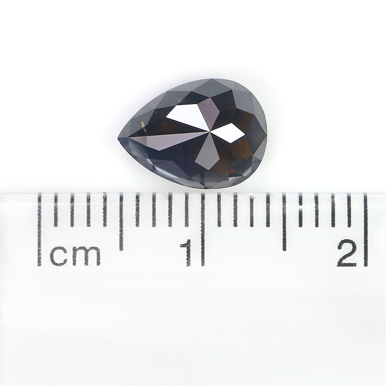 1.86 CT Natural Loose Pear Shape Diamond Brown Color Pear Cut Diamond 9.15 MM Natural Brown Pear Cut Diamond Pear Rose Cut Diamond L3403