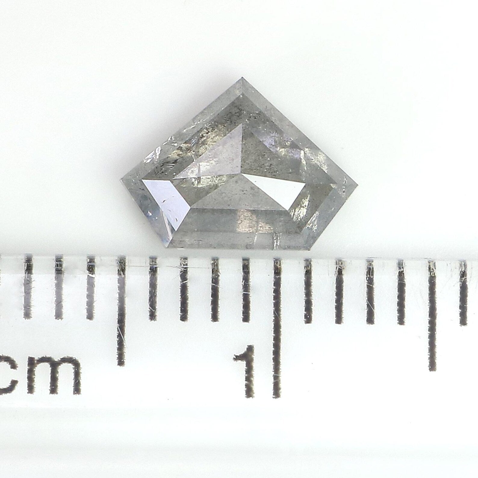 0.86 CT Natural Loose Shield Shape Diamond Salt And Pepper Shield Cut Diamond 5.55 MM Natural Diamond Shield Rose Cut Diamond QN962