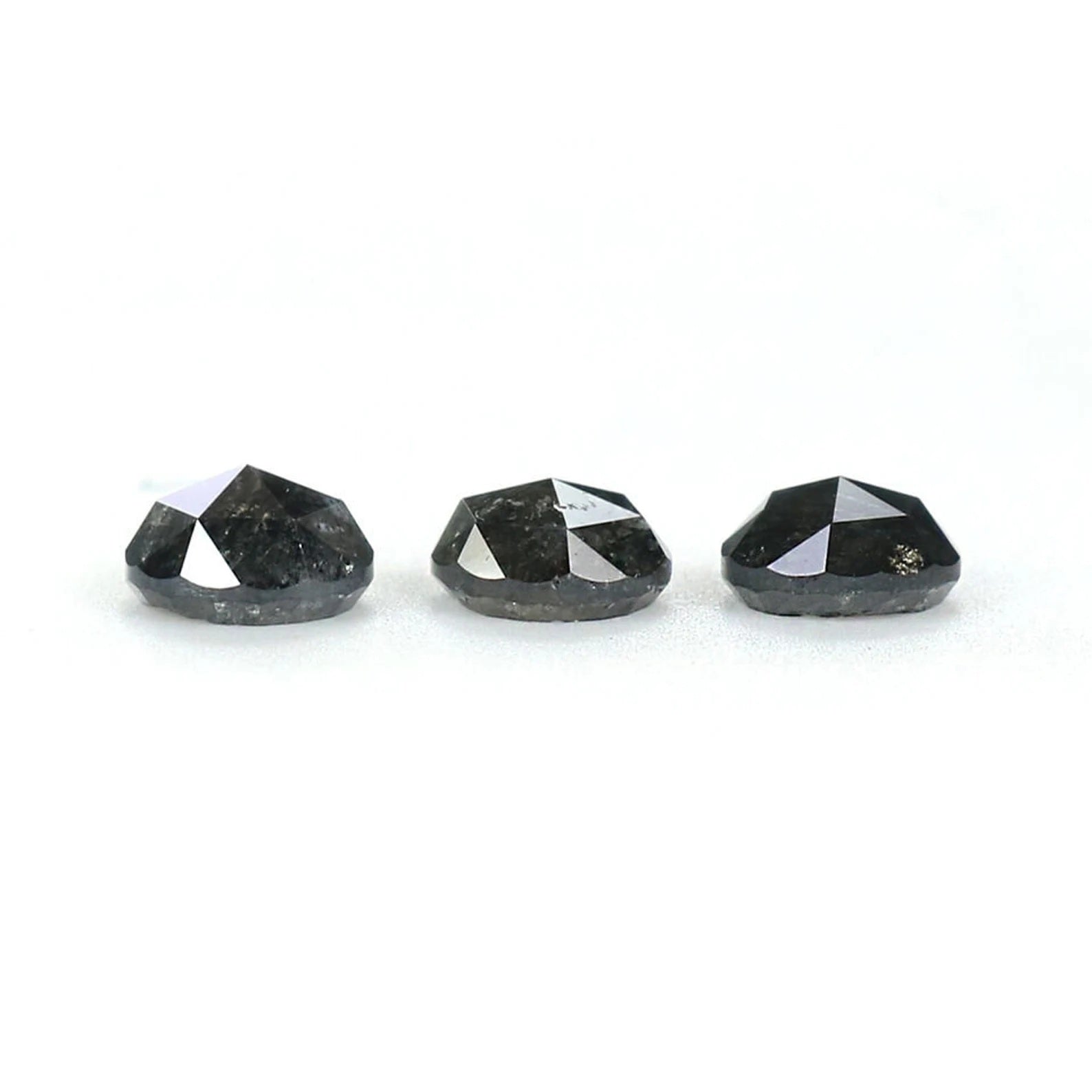 1.21 CT Natural Loose Round Shape Diamond Salt And Pepper Diamond 4.30 MM Natural Diamond Black Grey Color Round Rose Cut Diamond NQ7319