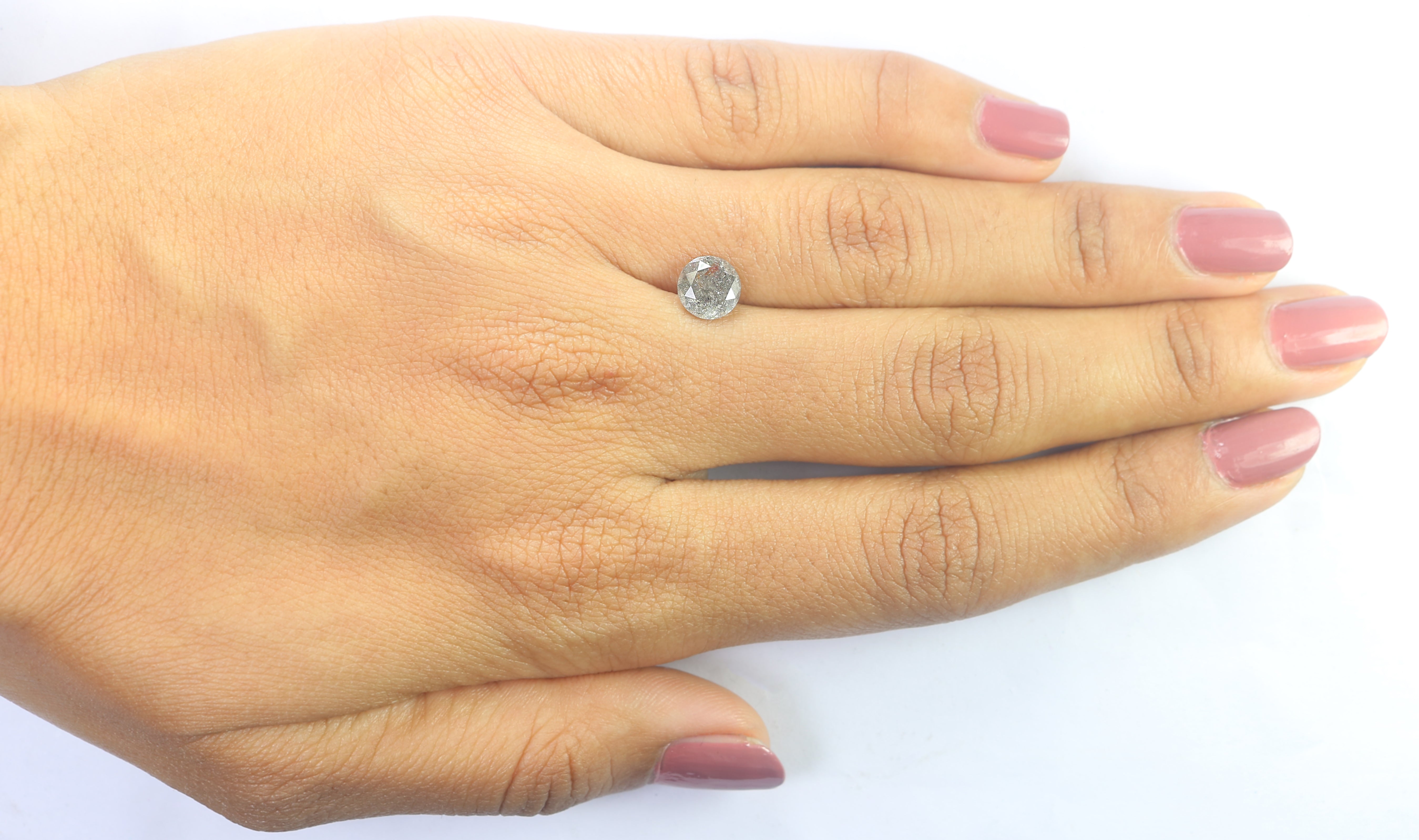 1.28 CT Natural Loose Round Shape Diamond Grey Color Round Cut Diamond 6.75 MM Natural Loose Grey Diamond Round Brilliant Cut Diamond LQ443