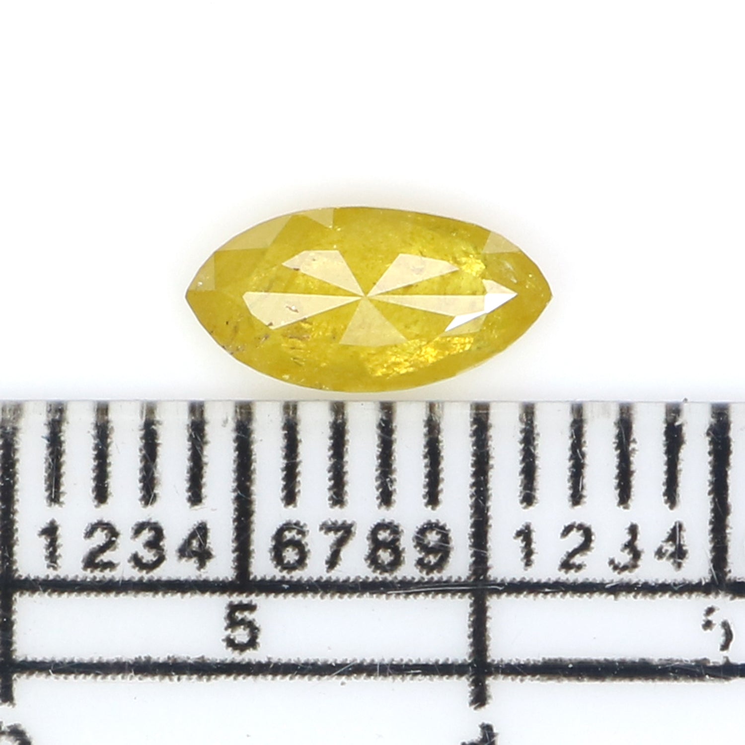 Natural Loose Marquise Cut Diamond, Yellow Color Diamond, Natural Loose Diamond, Marquise Rose Cut Diamond 0.59 CT Marquise Shape KR2674