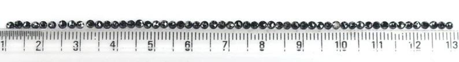 2.71 CT Natural Loose Round Shape Diamond Black Color Round Diamond 2.10 MM Natural Diamond Black Color Round Rose Cut Diamond NQB1809