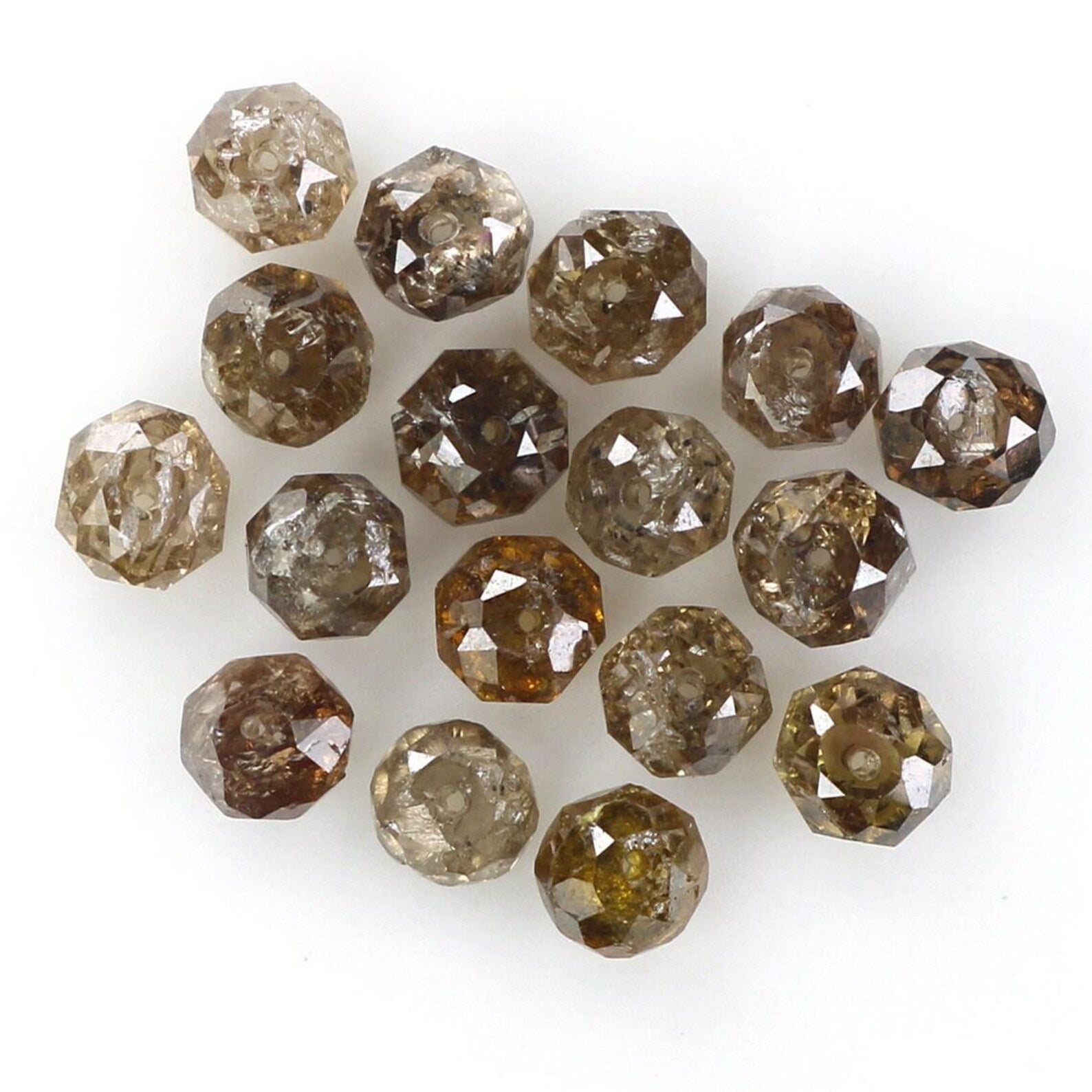 2.00 CT Natural Loose Bead Shape Diamond Brown Color Bead Diamond 2.50 MM Natural Loose Diamond Brown Color Bead Rose Cut Diamond NQ1729