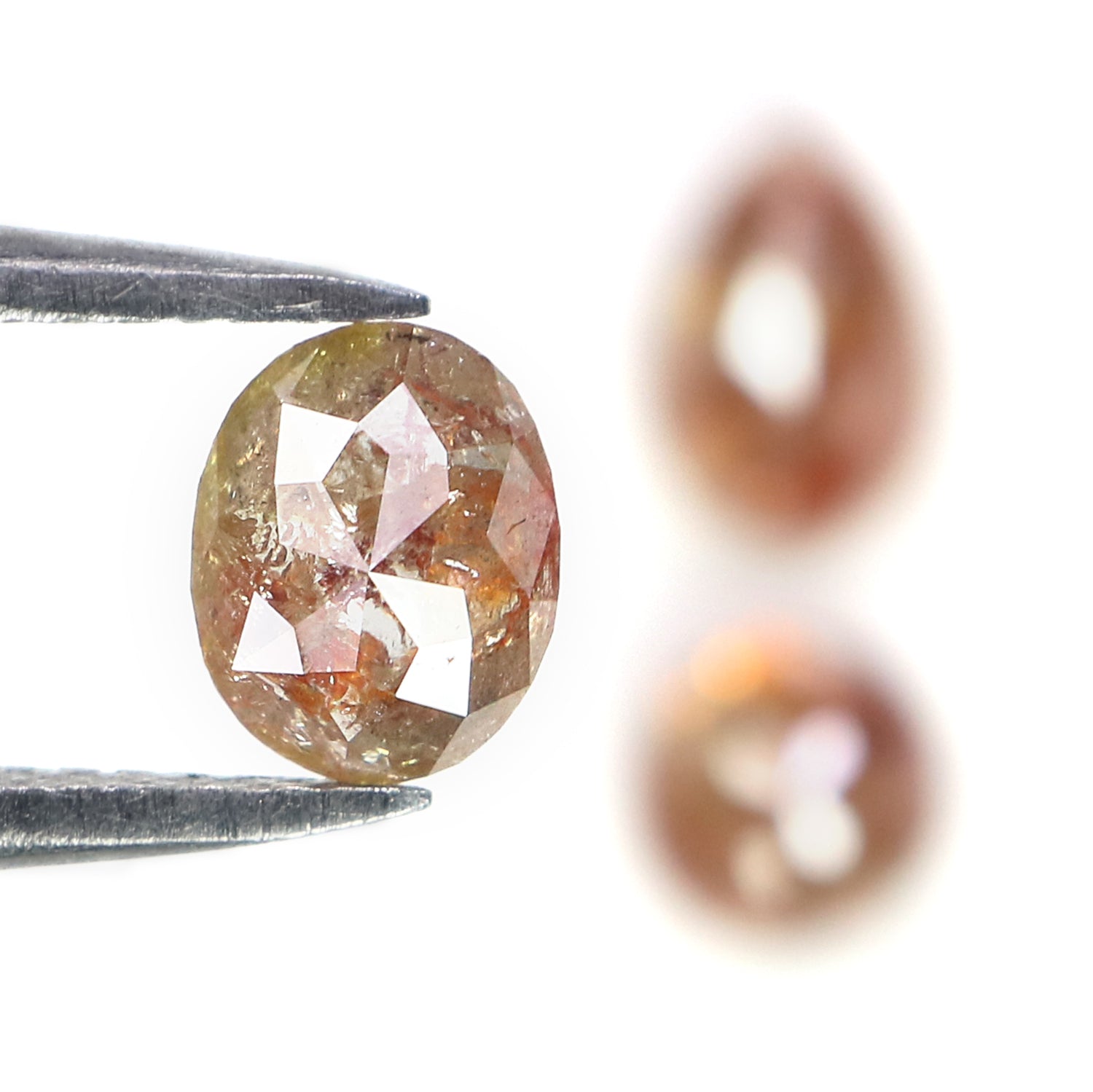 1.96 CT Natural Loose Mix Shape Diamond Brown Color Mix Shape Diamond 5.10 MM Natural Loose Brown Color Mix Shape Rose Cut Diamond N1998