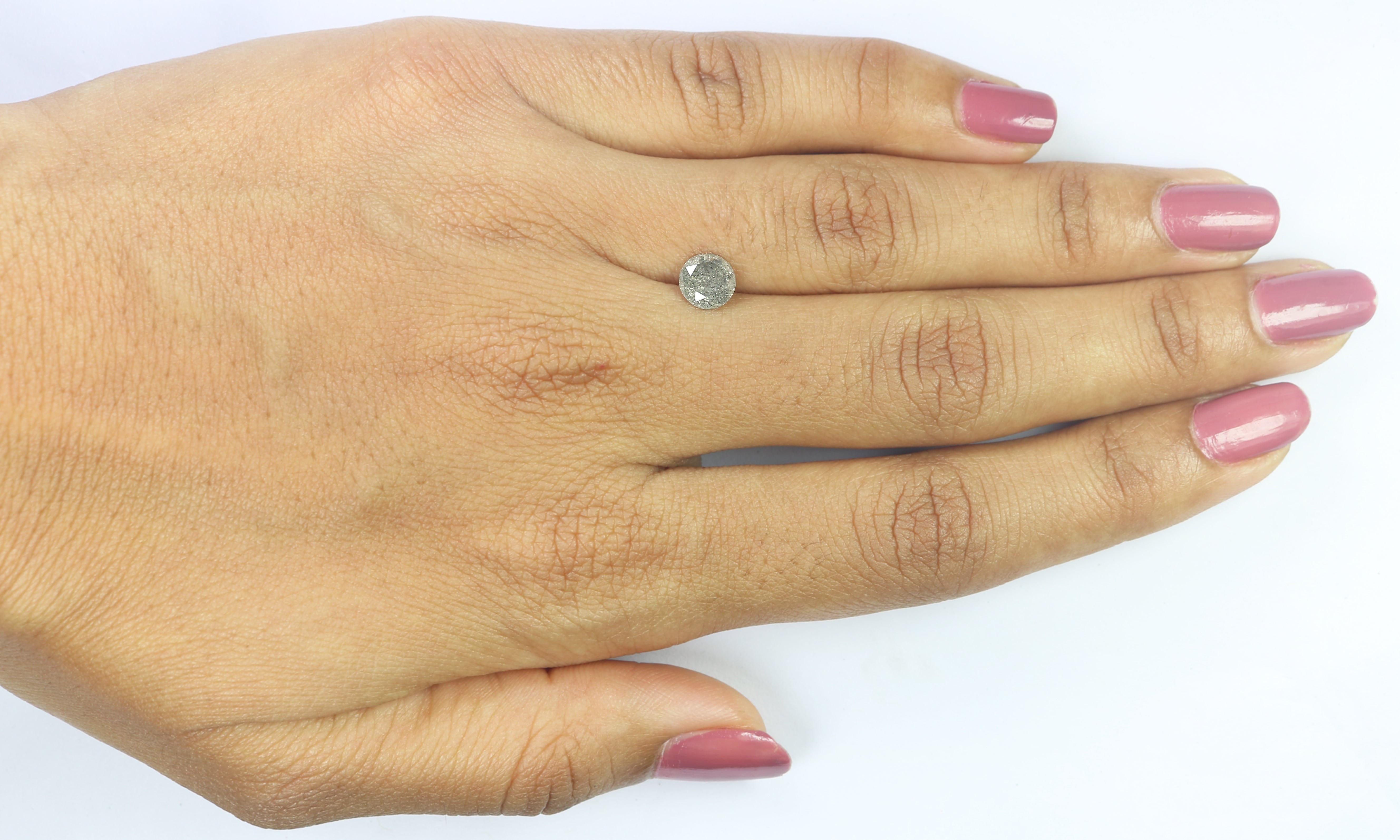 0.92 CT Natural Loose Round Shape Diamond Salt And Pepper Round Cut Diamond 6.20 MM Natural Loose Diamond Round Brilliant Cut Diamond LQ1201