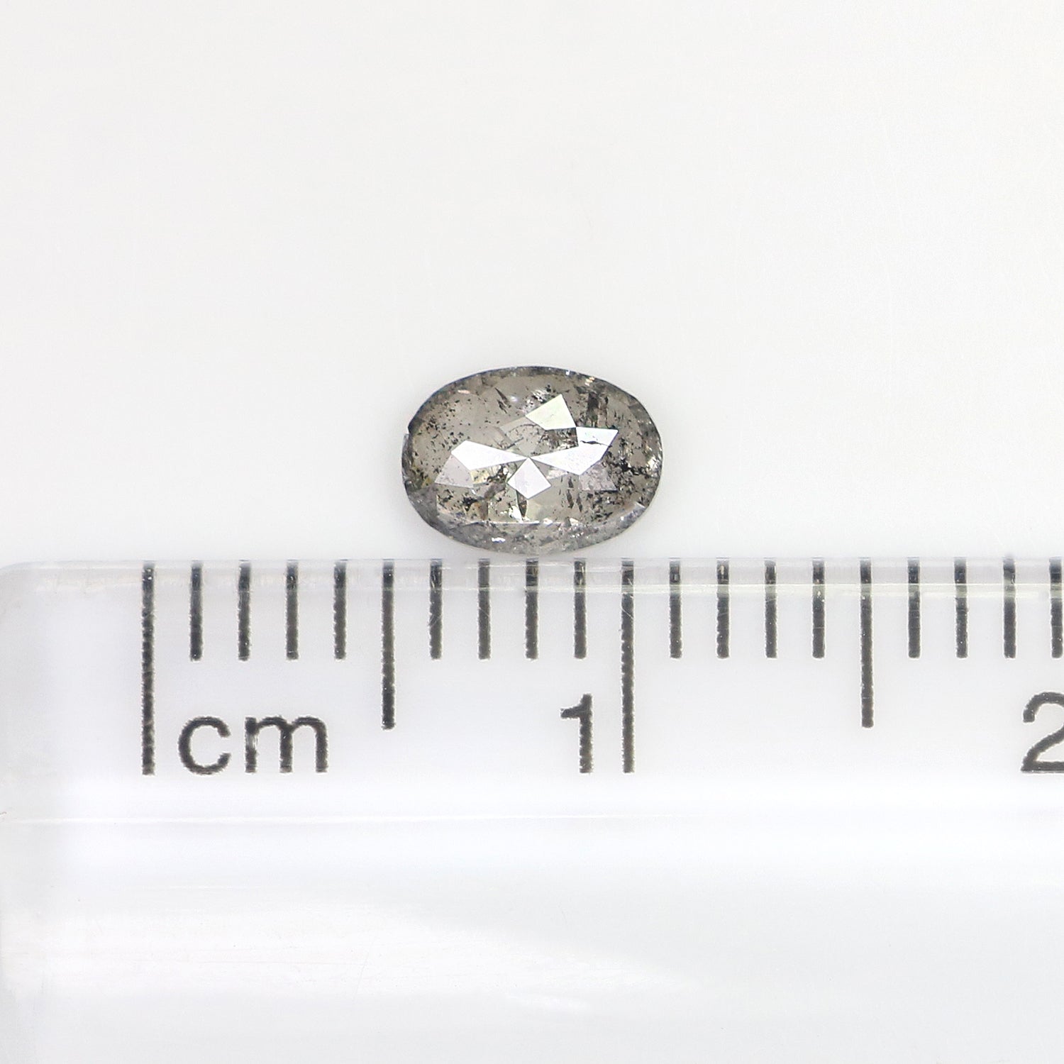 0.36 CT Natural Loose Oval Shape Diamond Salt And Pepper Oval Diamond 5.50 MM Natural Diamond Black Grey Color Oval Rose Cut Diamond LQ424