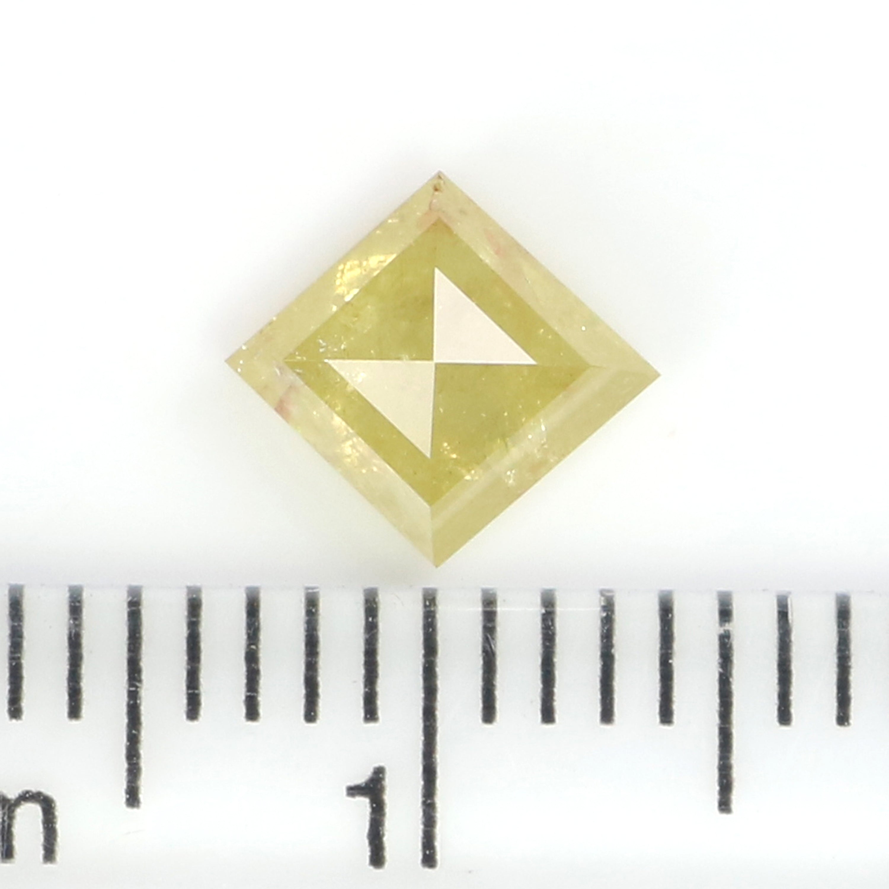 0.67 CT Natural Loose Kite Shape Diamond Yellow Color Kite Cut Diamond 7.40 MM Natural Loose Diamond Kite Shape Rose Cut Diamond N2672