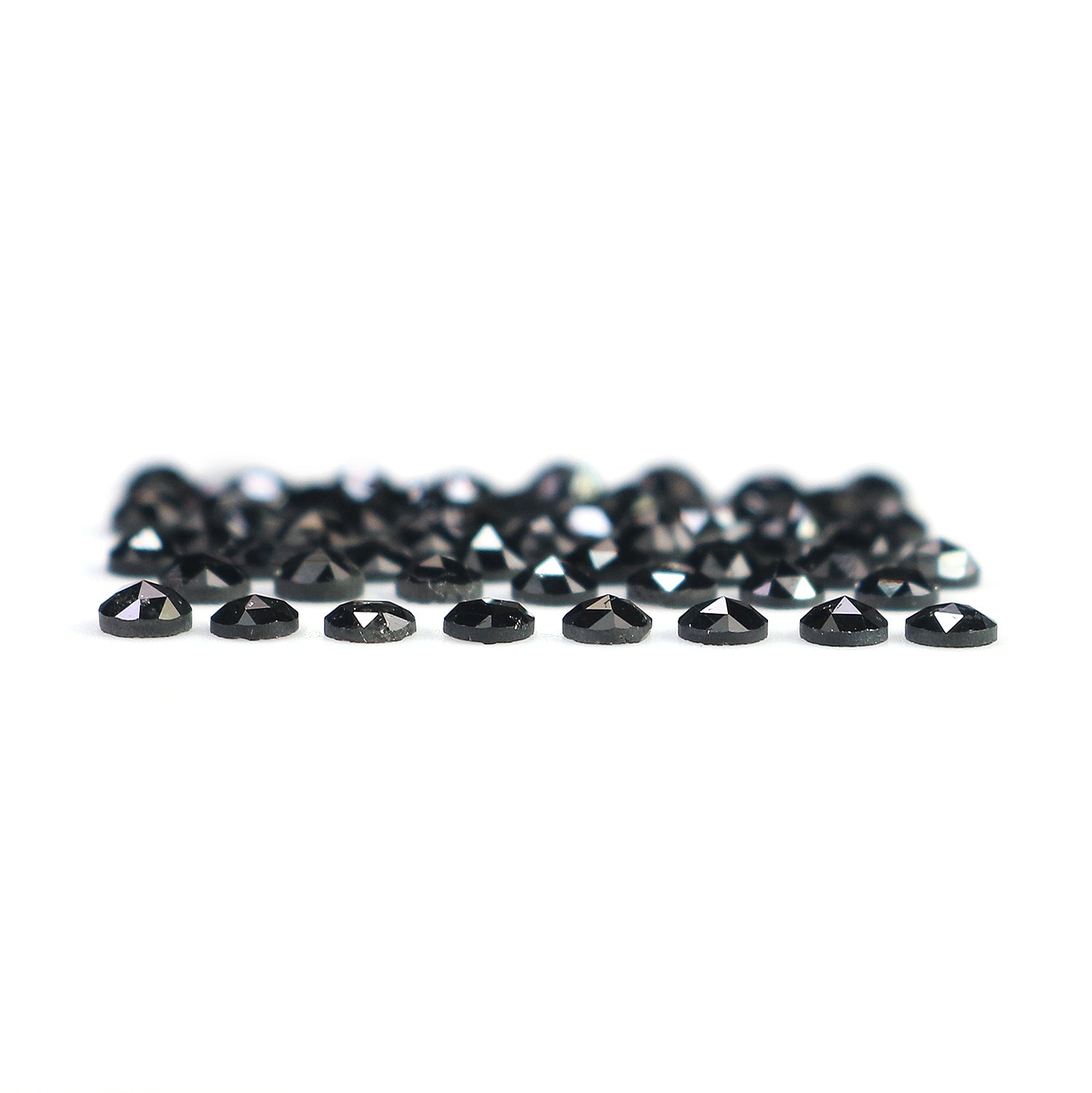 2.86 CT Natural Loose Round Rose Cut Diamond Black Color Round Shape Diamond 2.30 MM Natural Loose Black Color Round Rose Cut Diamond LQ1801