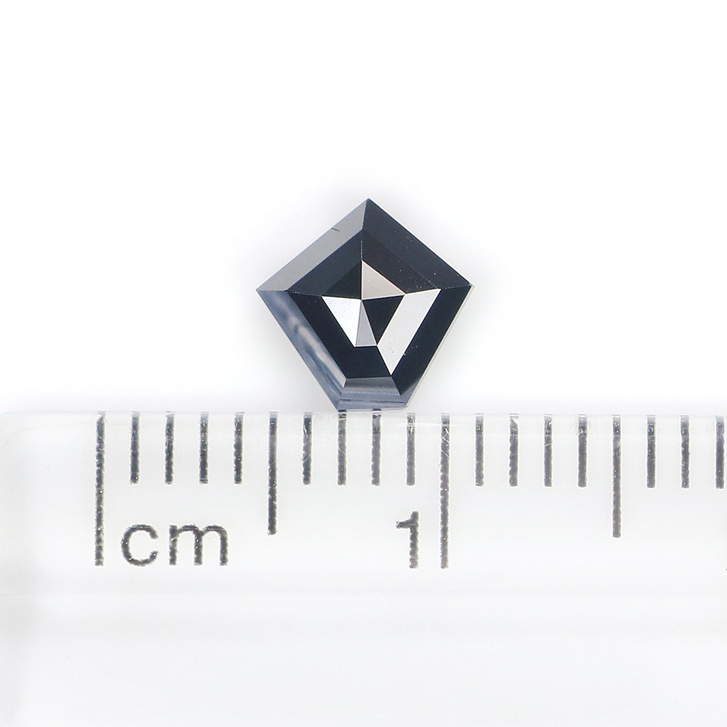 0.70 CT Natural Loose Pentagon Shape Diamond Black Color Pentagon Diamond 6.25 MM Natural Loose Black Color Pentagon Rose Cut Diamond LQ9764