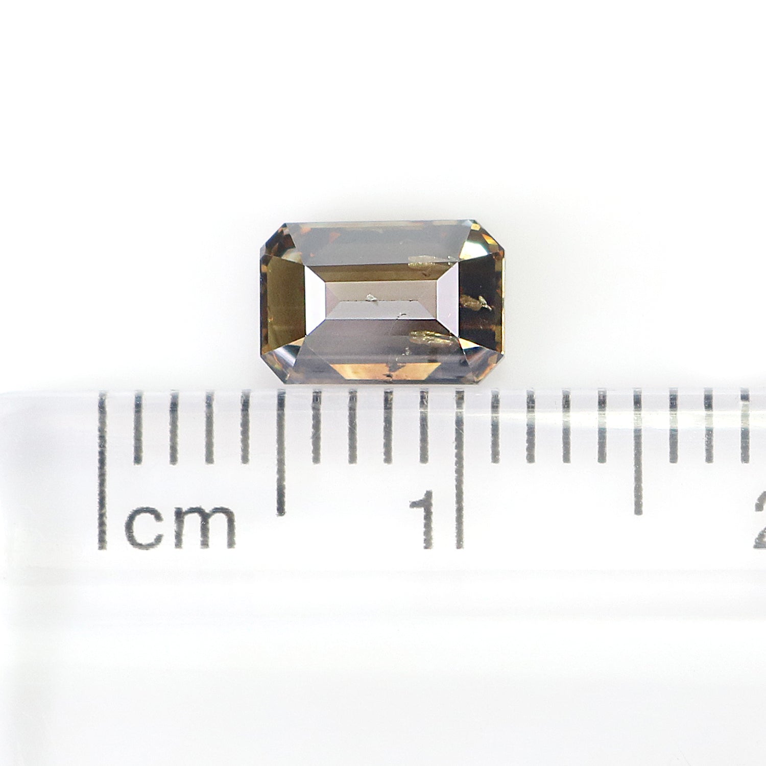 0.96 Ct Natural Loose Emerald Shape Diamond Brown Color Emerald Cut Diamond 6.90 MM Natural Brown Diamond Emerald Rose Cut Diamond LQ1768