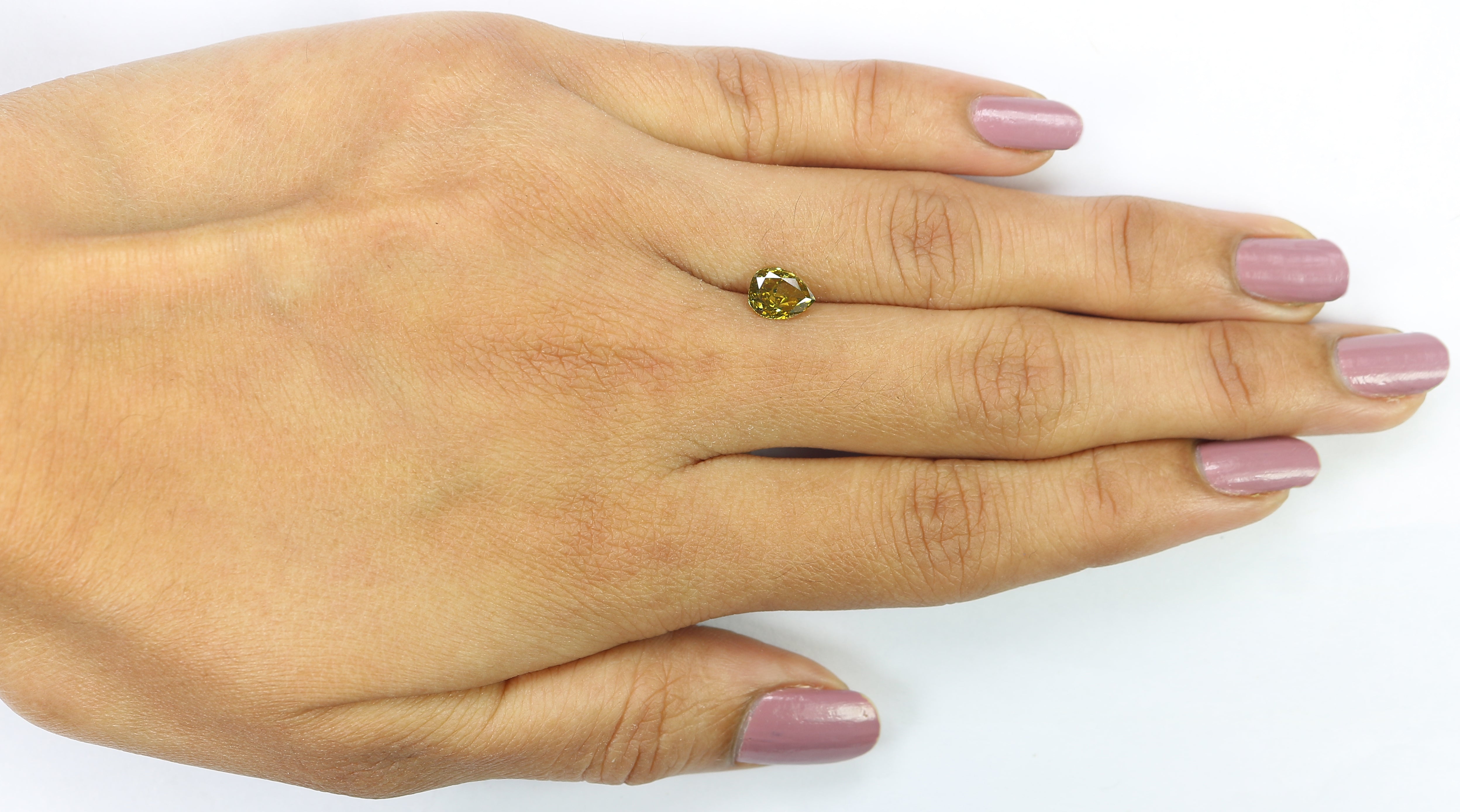 0.67 CT Natural Loose Pear Shape Diamond Green Color Pear Cut Diamond 6.75 MM Natural Loose Green Diamond Pear Brilliant Cut Diamond QL6469