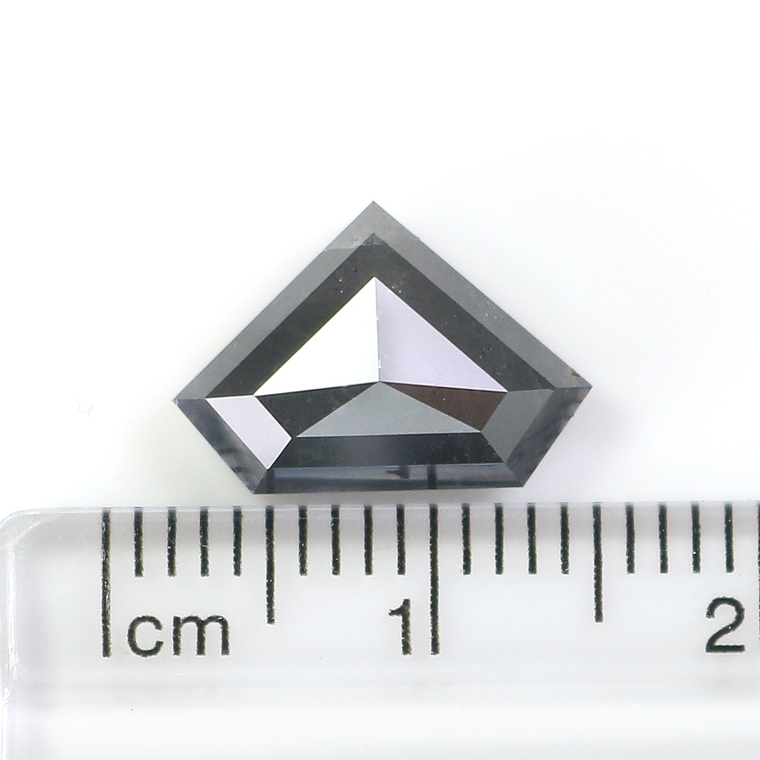 3.67 Ct Natural Loose Shield Shape Diamond Salt And Pepper Shield Shape Diamond 8.90 MM Natural Gray Color Shield Rose Cut Diamond QL982