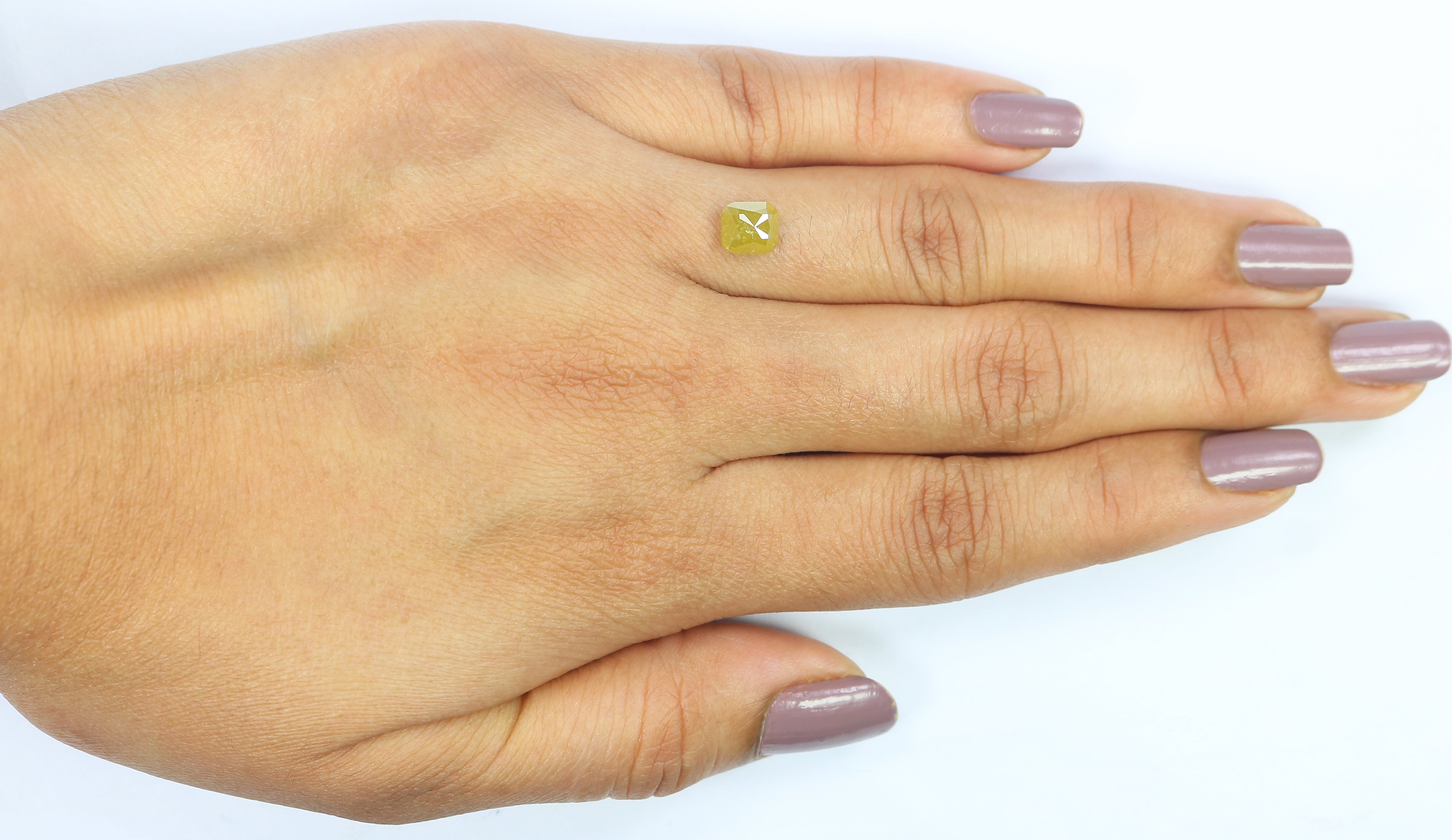 1.19 CT Natural Loose Cushion Shape Diamond Yellow Color Cushion Cut Diamond 5.80 MM Natural Yellow Diamond Cushion Rose Cut Diamond LQ9831
