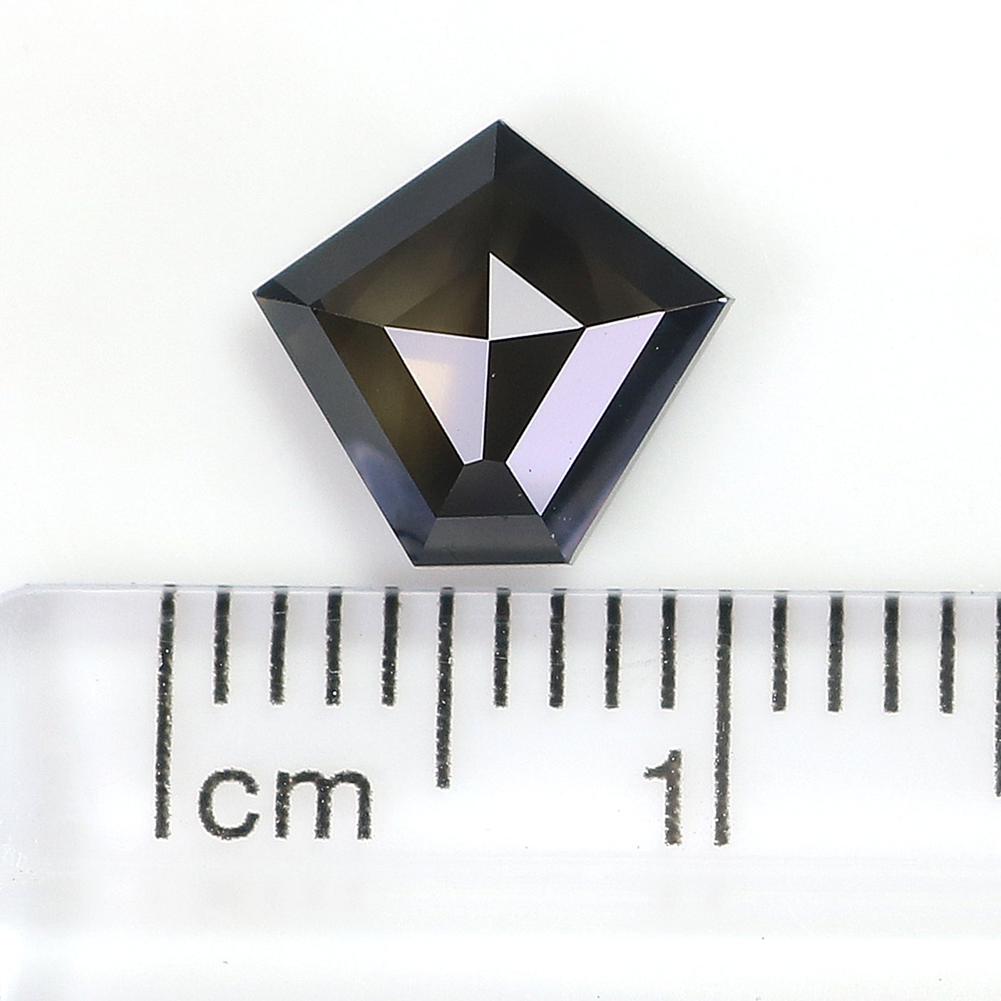 1.74 Ct IGI CERTIFIED Natural Loose Pentagon Cut Diamond Black Color Diamond 8.05 MM Natural Loose Diamond Pentagon Shape Diamond QL9381