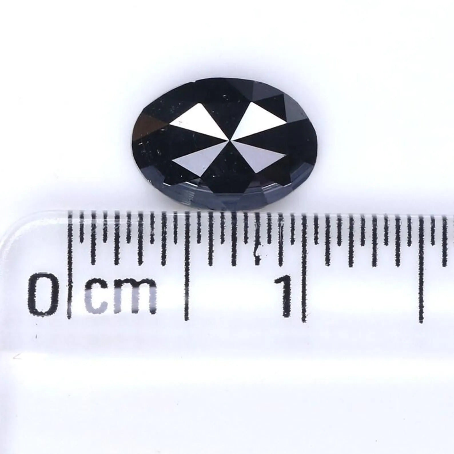 0.98 CT Natural Loose Oval Shape Diamond Black Color Oval Cut Diamond 8.00 MM Natural Loose Diamond Black Color Oval Rose Cut Diamond NQ1971