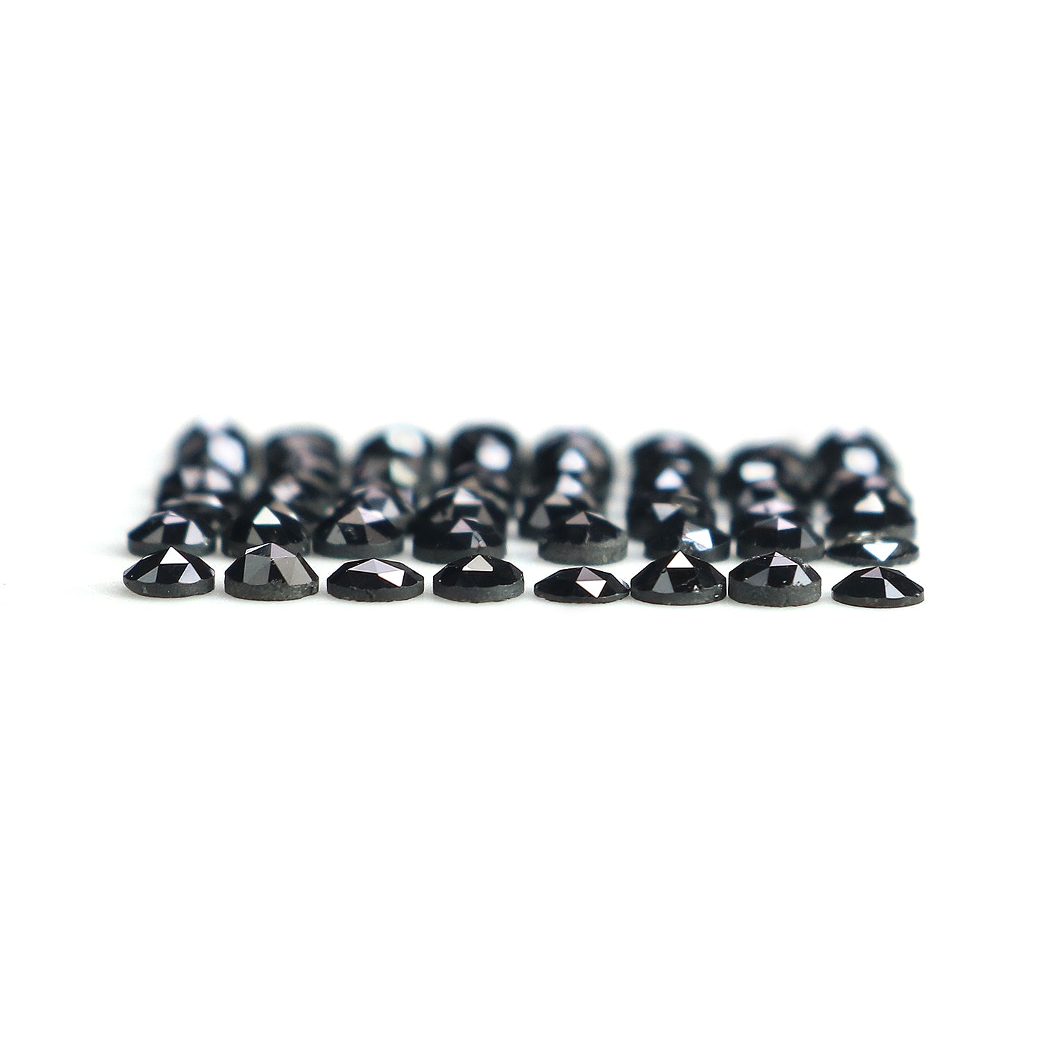 3.07 CT Natural Loose Round Rose Cut Diamond Black Color Round Shape Diamond 2.30 MM Natural Loose Black Color Round Rose Cut Diamond LQ1810