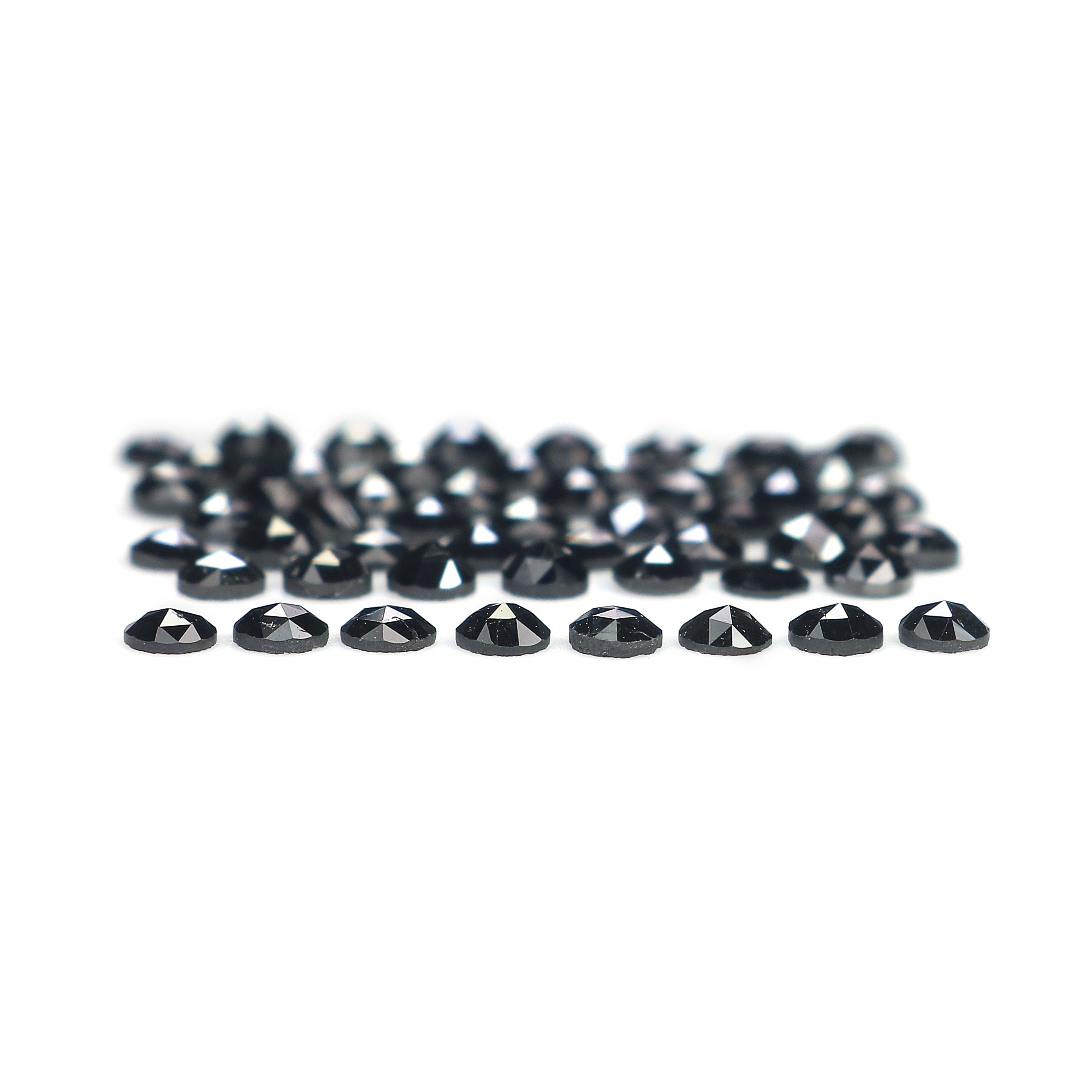 2.93 CT Natural Loose Round Rose Cut Diamond Black Color Round Shape Diamond 2.30 MM Natural Loose Black Color Round Rose Cut Diamond LQ1798