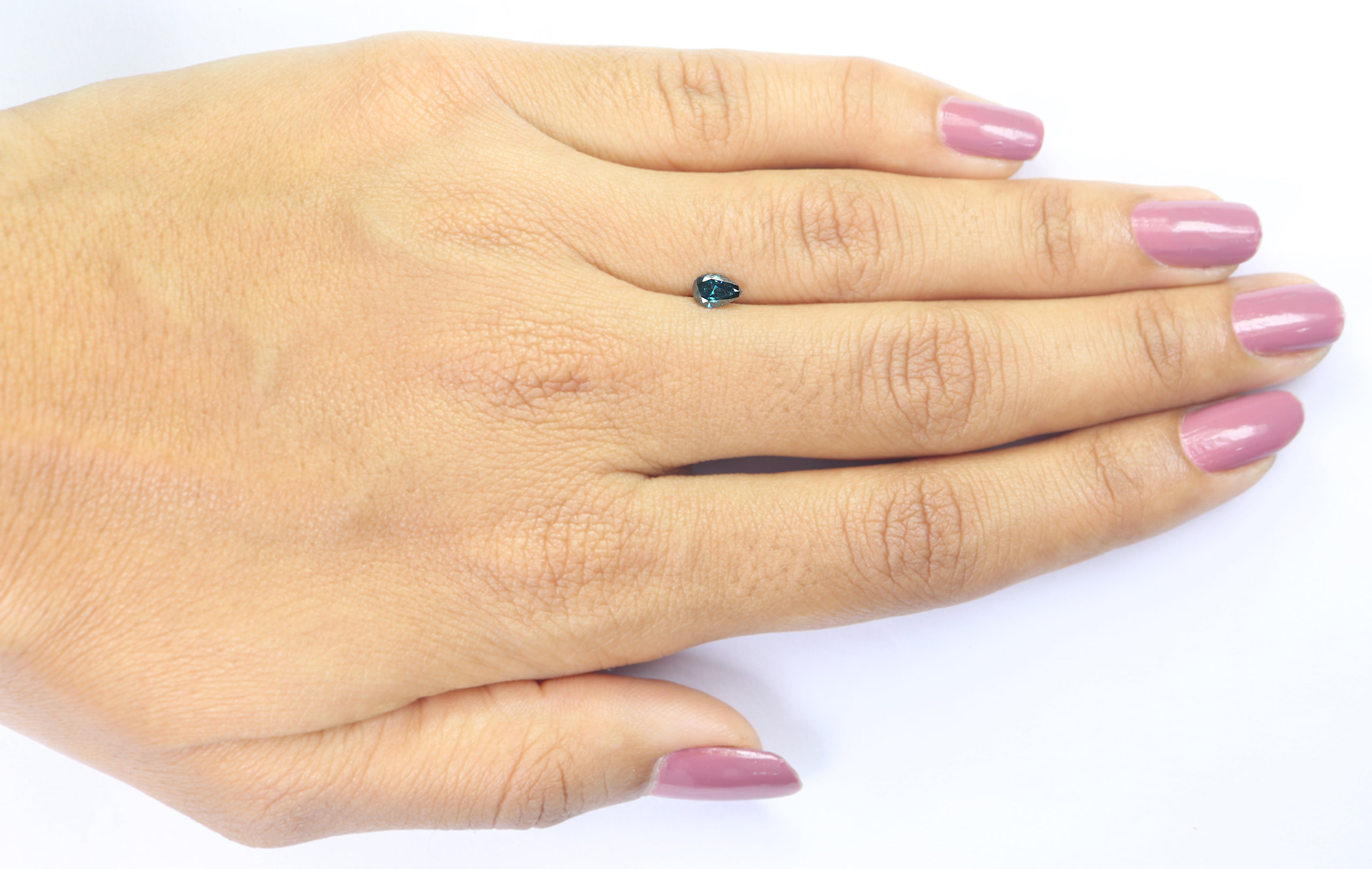 0.28 CT Natural Loose Pear Shape Diamond Blue Color Pear Cut Diamond 5.45 MM Natural Blue Color Diamond Pear Brilliant Cut Diamond LQ899