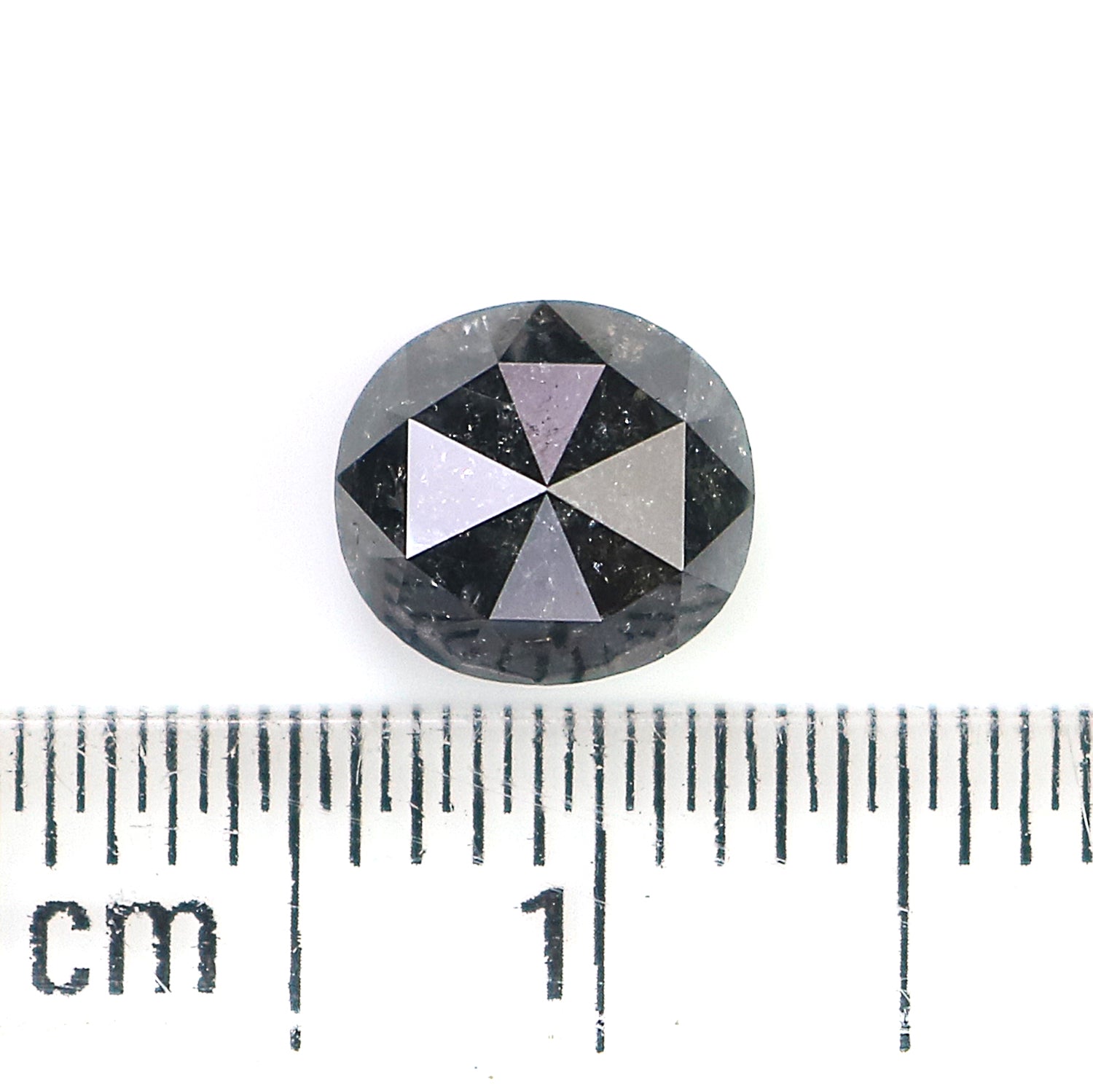 1.57 CT Natural Loose Oval Shape Diamond Black Loose Oval Shape Diamond 6.90 MM Natural Loose Black Color Oval Rose Cut Diamond QK1953