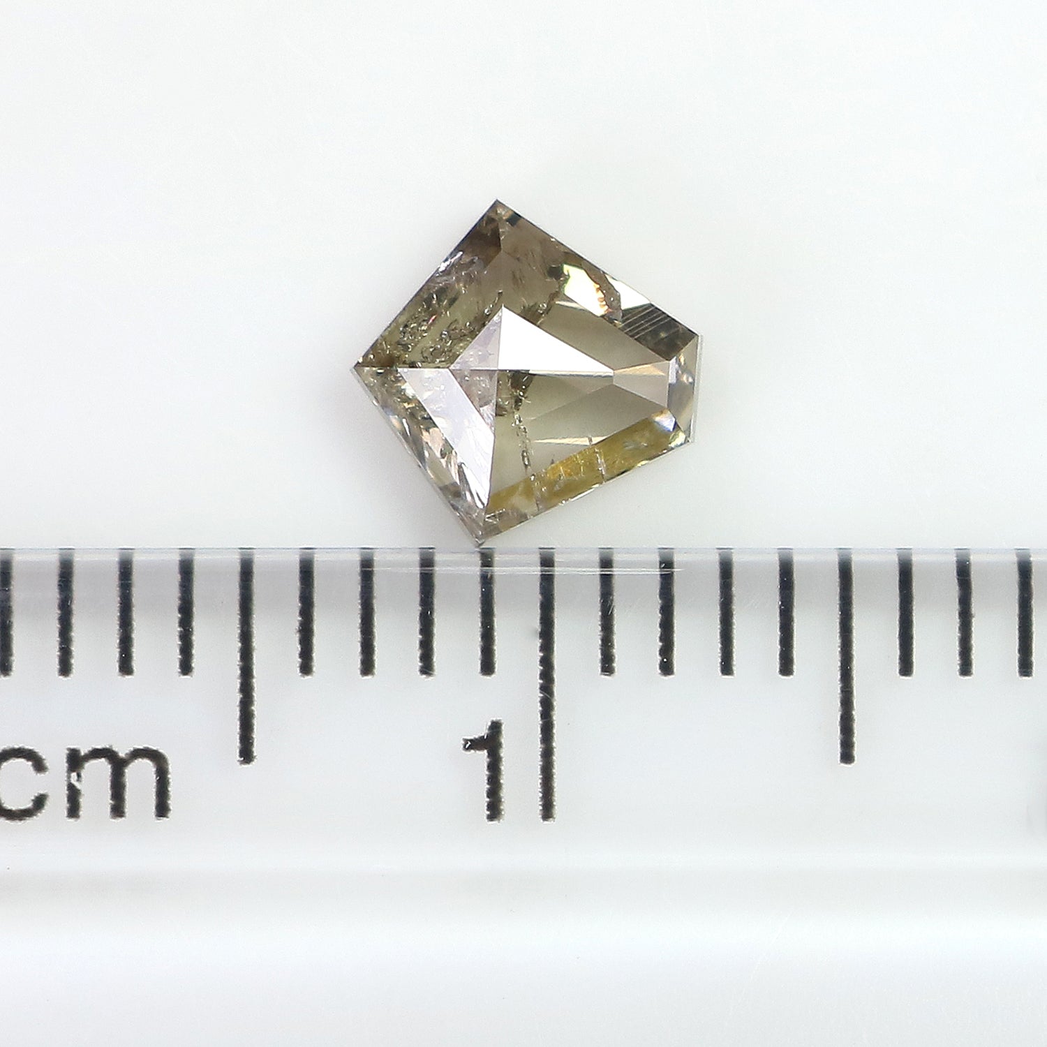 0.64 Ct Natural Loose Pentagon Shape Diamond Brown Color Pentagon Cut Diamond 5.95 MM Natural Brown Color Pentagon Rose Cut Diamond LQ9583