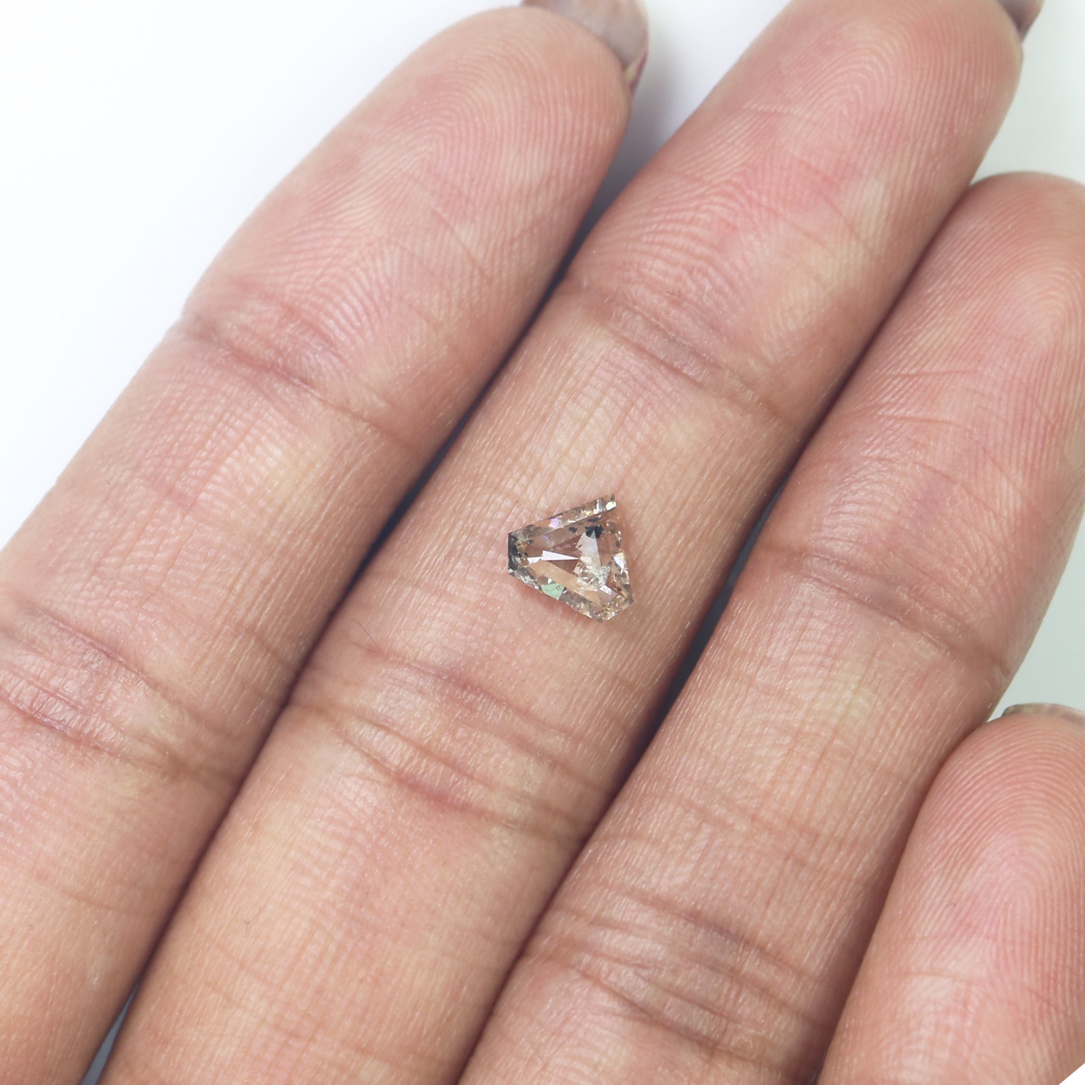 0.73 CT Natural Loose Shield Shape Diamond Brown Color Shield Shape Diamond 5.80 MM Natural Loose Diamond Shield Rose Cut Diamond QL9513