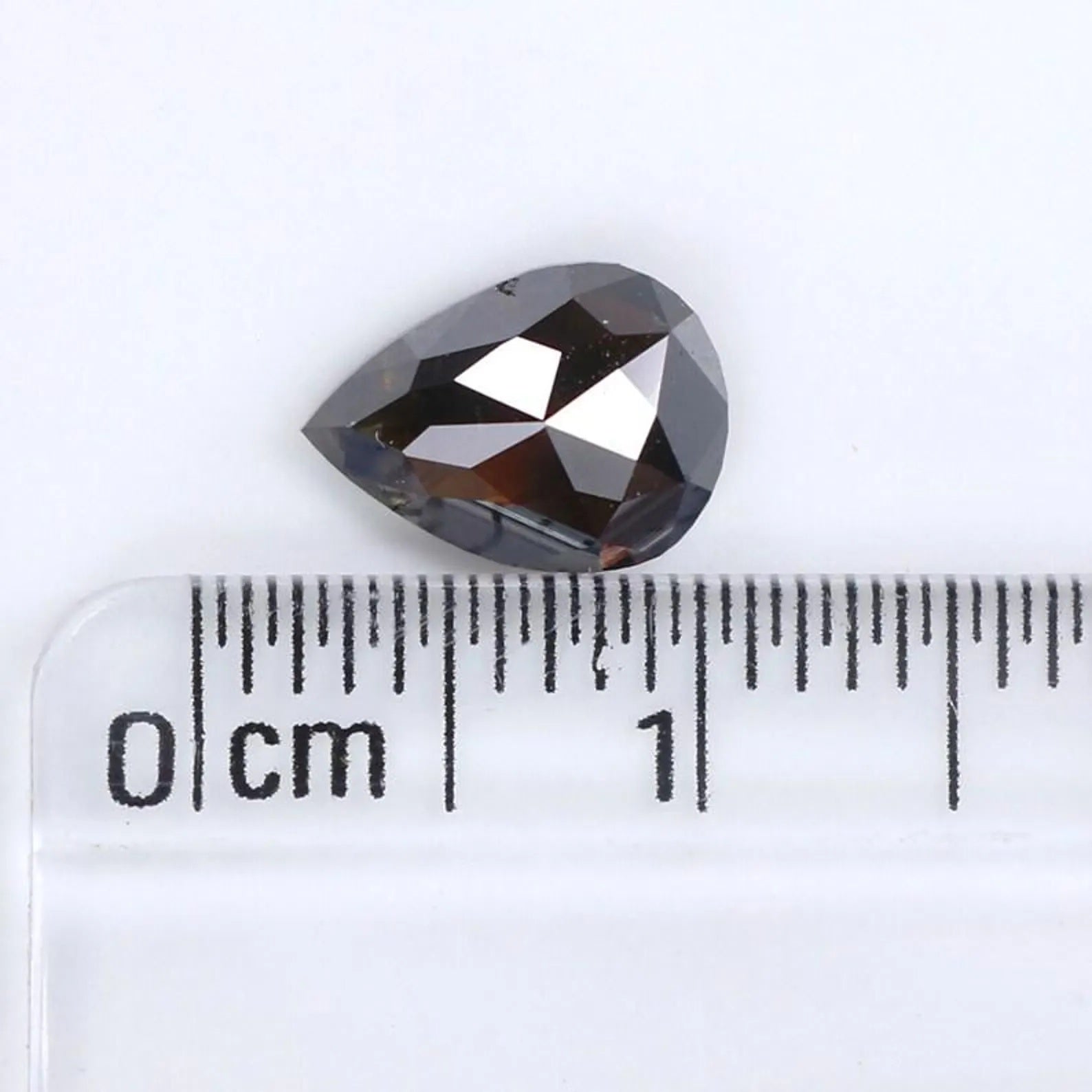 1.38 CT Natural Loose Pear Shape Diamond Brown Color Pear Cut Diamond 8.55 MM Natural Loose Diamond Brown Color Pear Rose Cut Diamond NQ9189