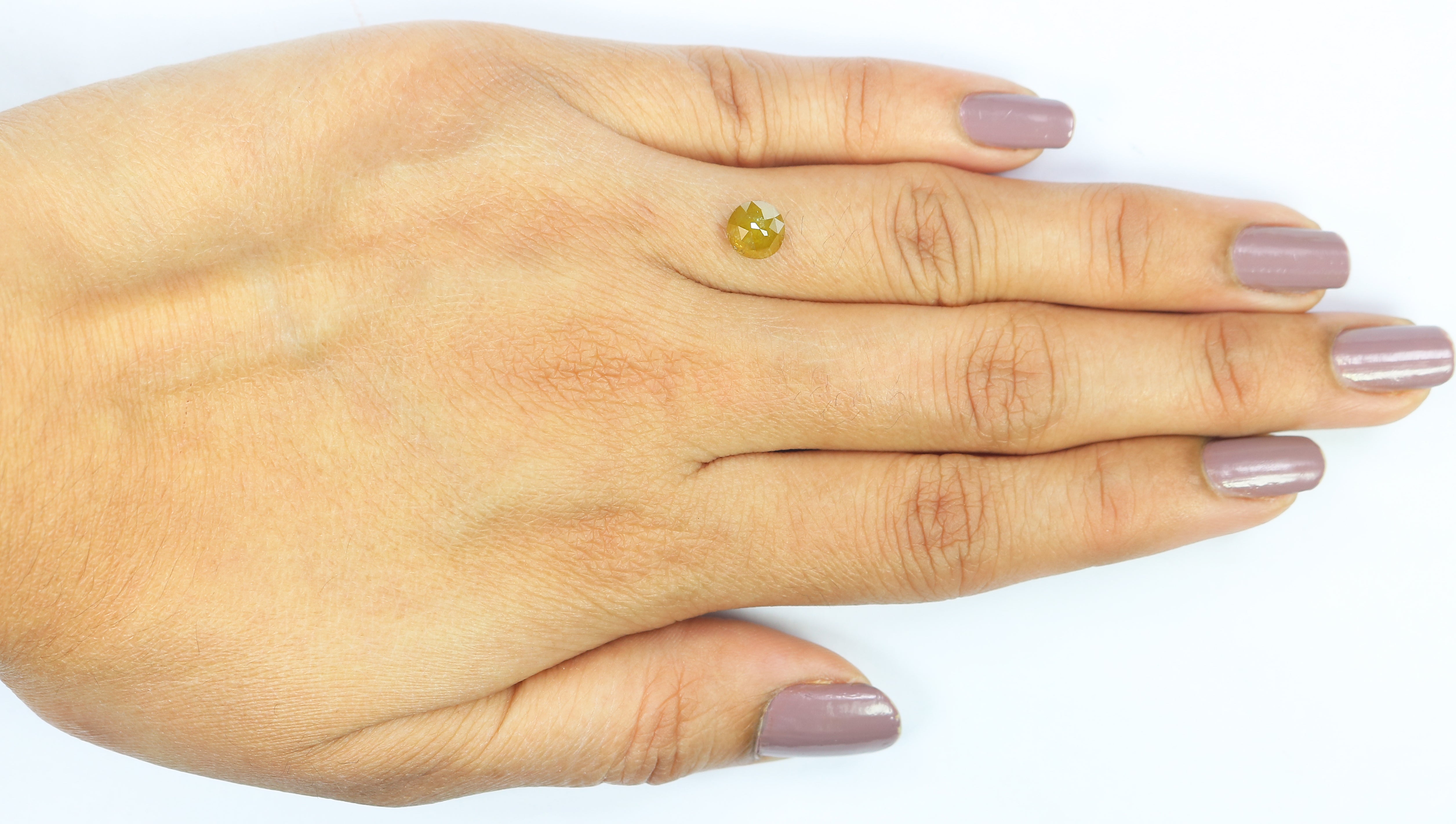 1.08 CT Natural Loose Round Shape Diamond Yellow Color Round Rose Cut Diamond 5.95 MM Natural Loose Diamond Round Rose Cut Diamond LQ9973
