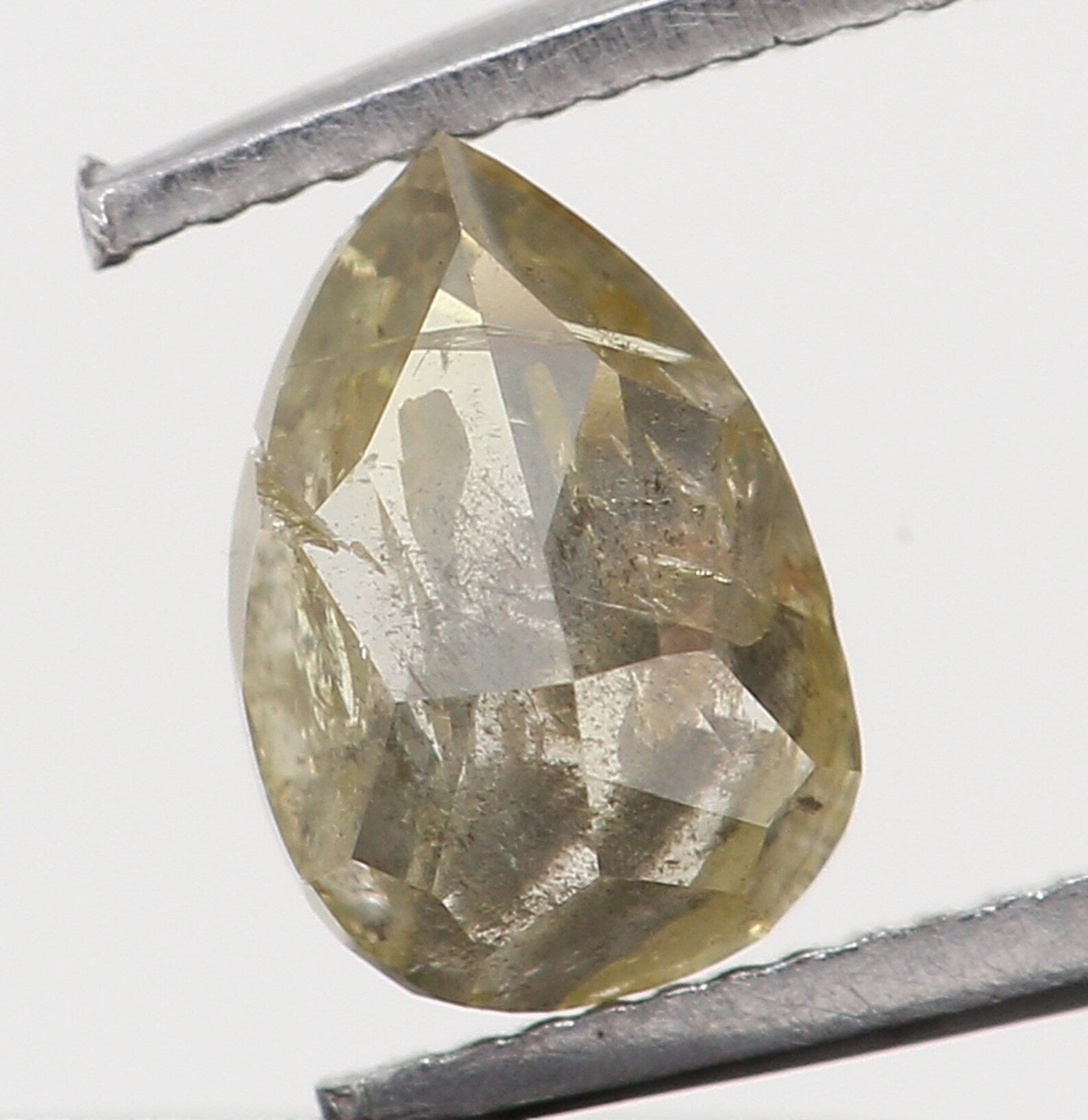 0.25 Ct Natural Loose Diamond Pear Green Color I1 Clarity 4.57 MM N7647