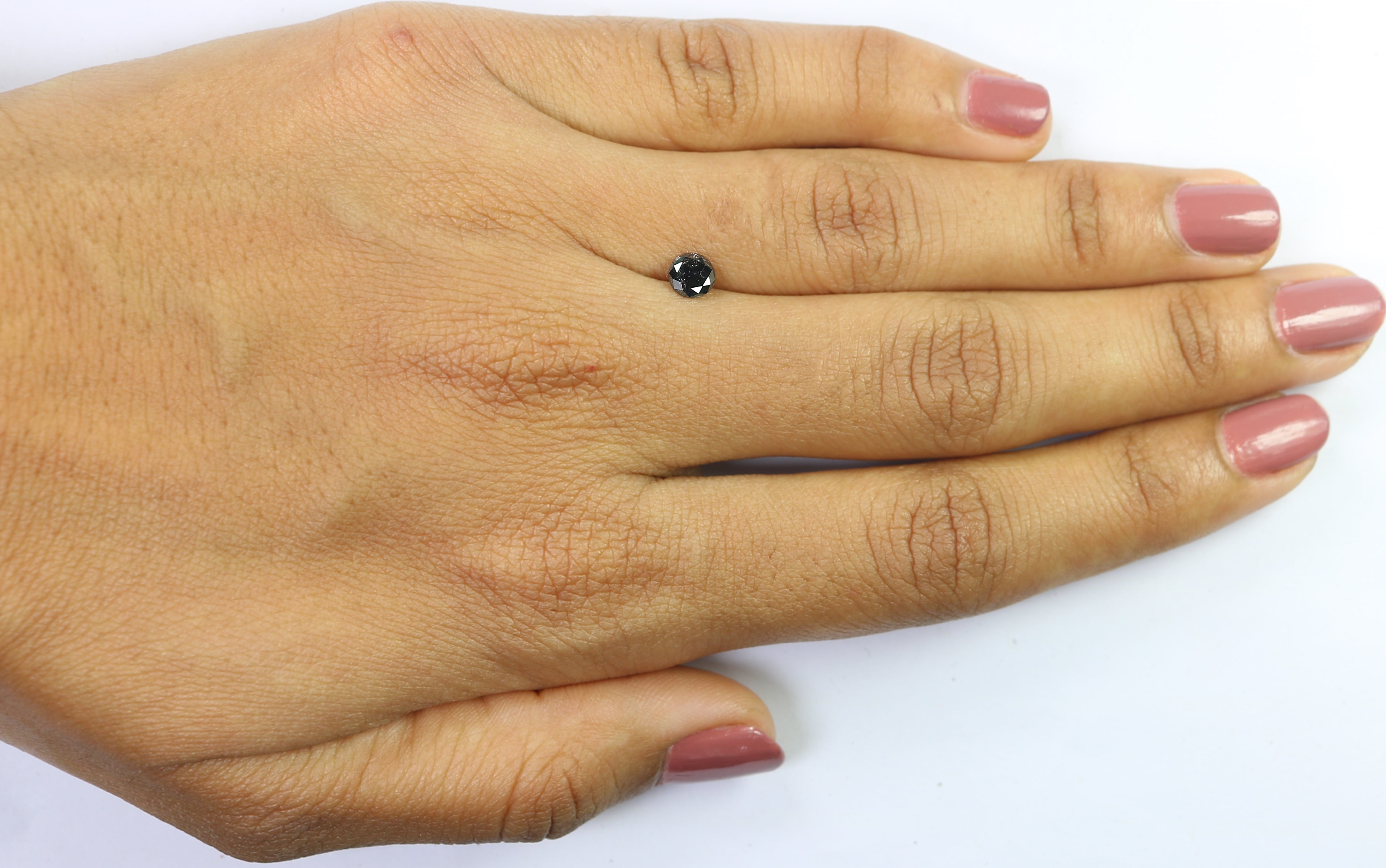 0.43 CT Natural Loose Round Shape Diamond Black Grey Color Round Shape Diamond 4.75 MM Salt And Pepper Round Brilliant Cut Diamond QL5995