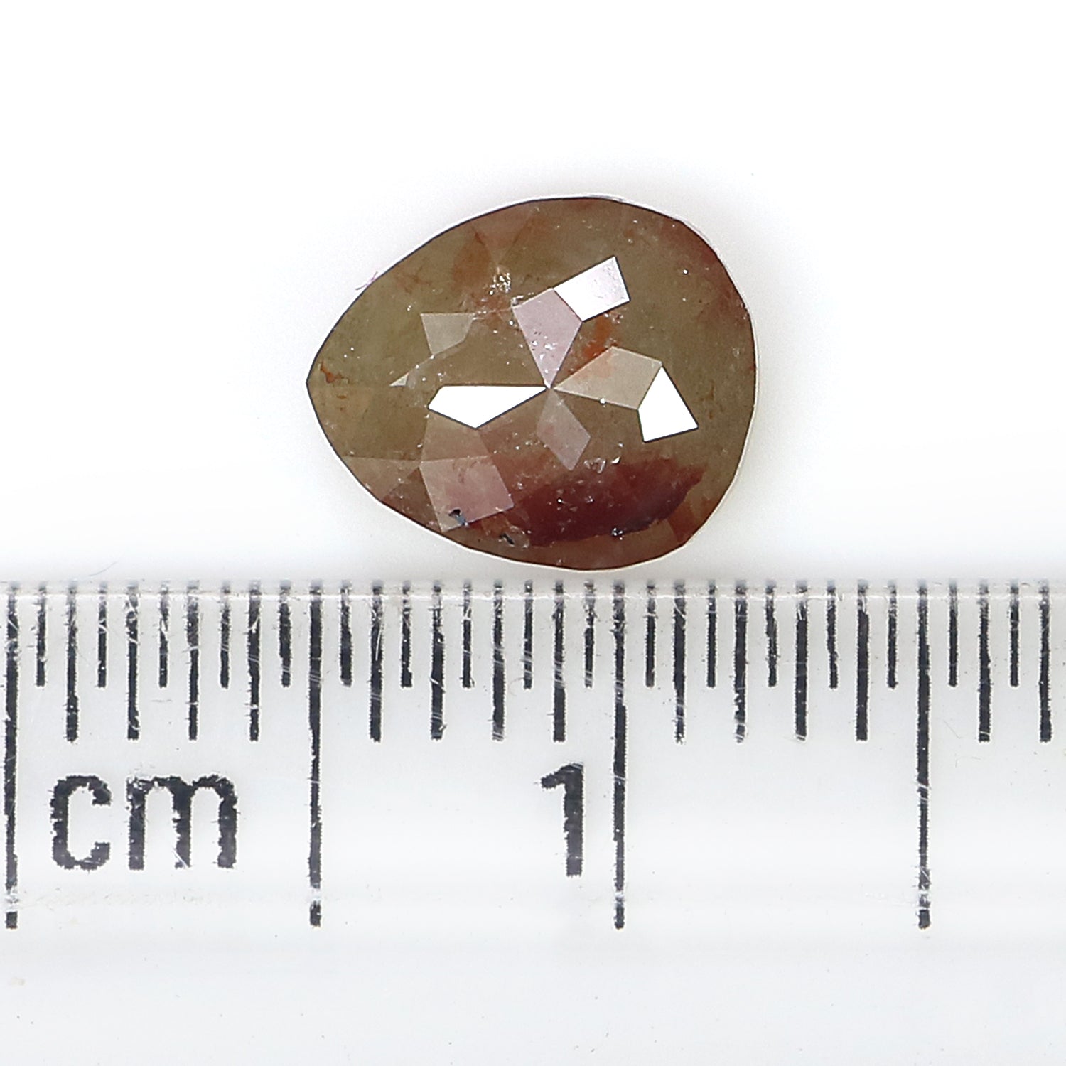 1.28 CT Natural Loose Pear Shape Diamond Brown Color Pear Cut Diamond 7.50 MM Natural Loose Grey Color Diamond Pear Rose Cut Diamond LQ6718