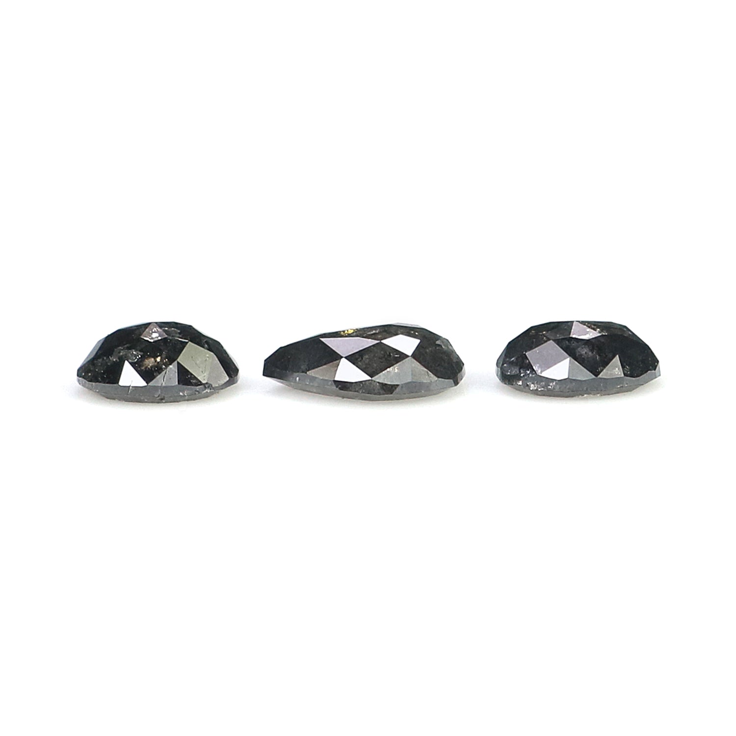 0.81 CT Natural Loose Mix Shape Diamond Salt And Pepper Mix Shape Diamond 4.45 MM Natural Black Grey Color Mix Shape Rose Cut Diamond L2446
