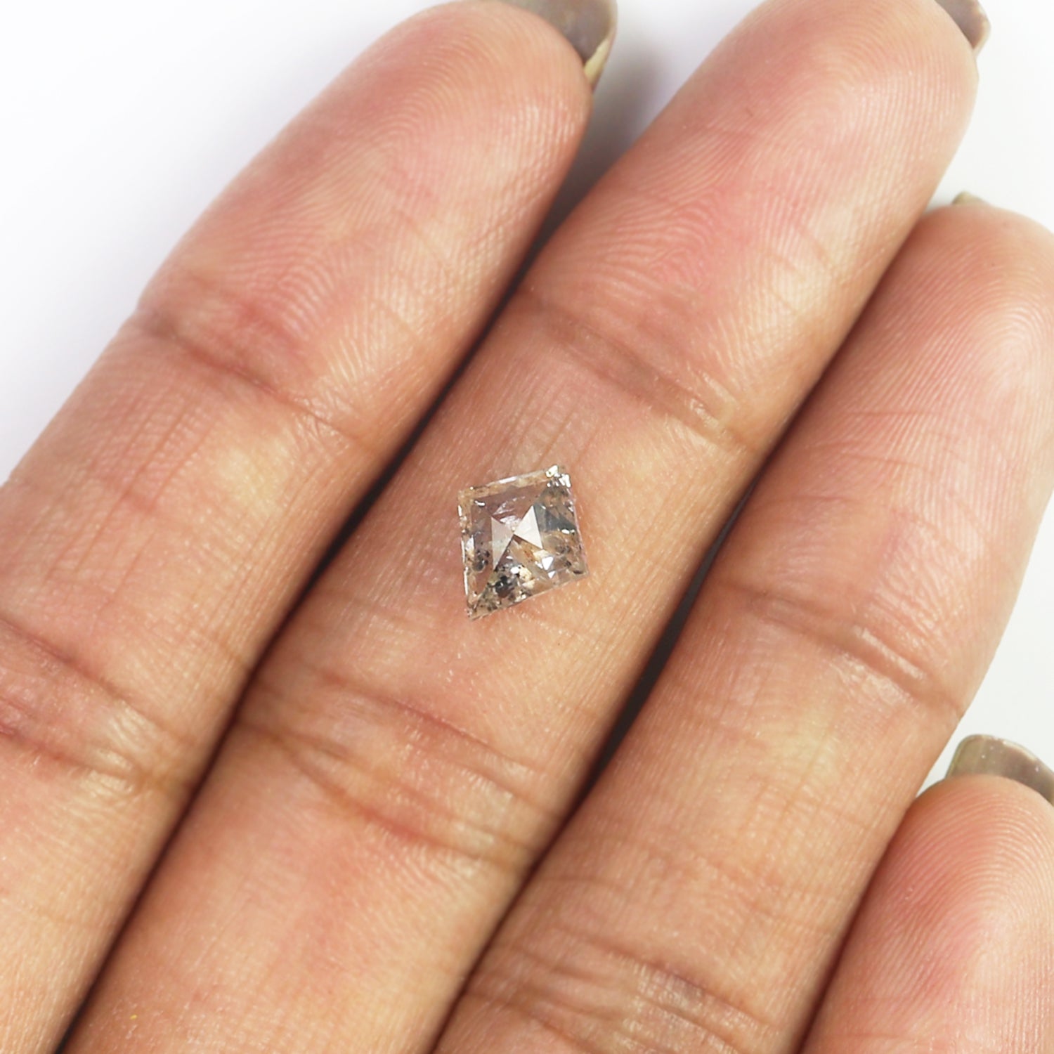 1.07 Ct Natural Loose Kite Shape Diamond Gray Brown Color Kite Shape Diamond 8.60 MM Natural Loose Diamond Kite Rose Cut Diamond QK2176