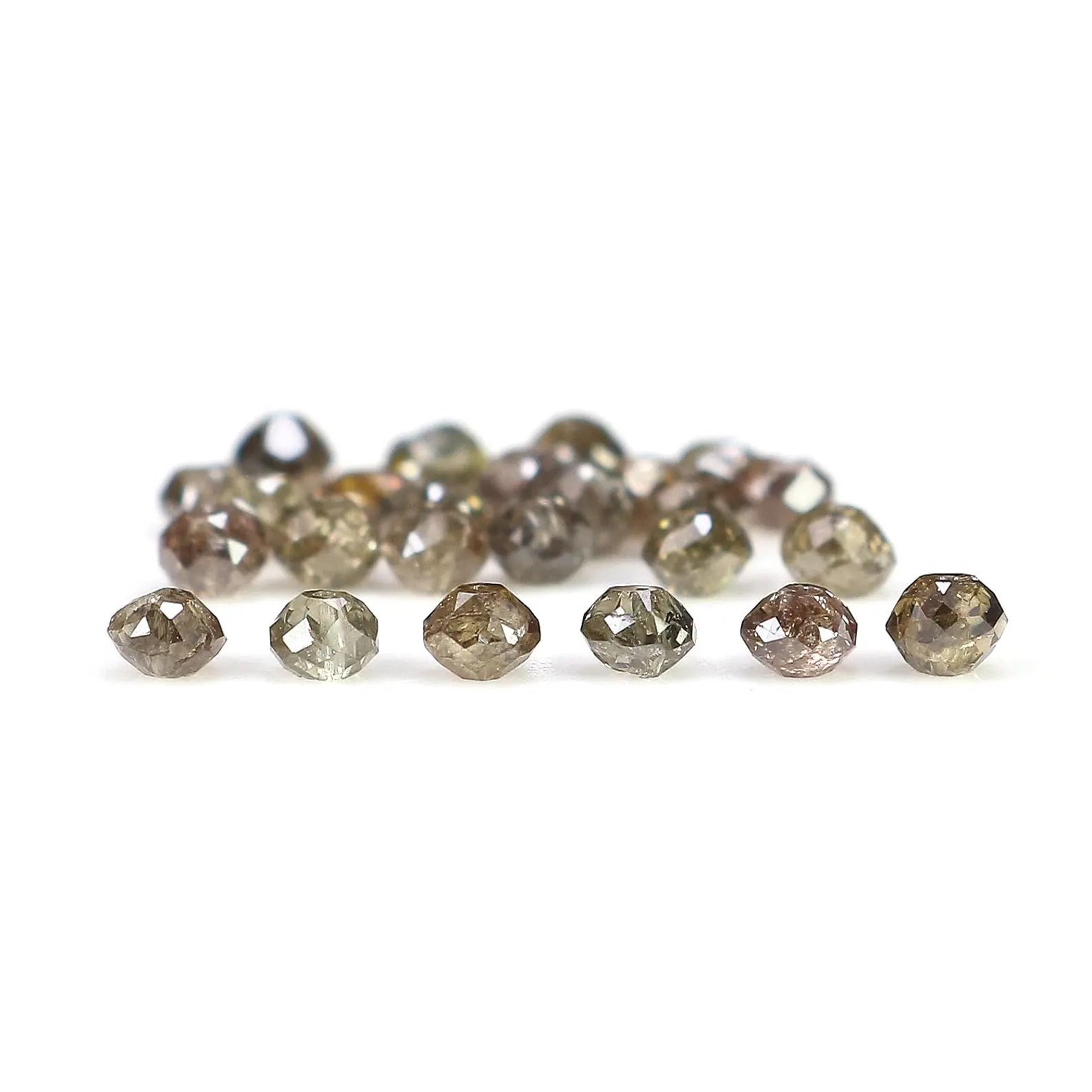 2.59 CT Natural Loose Bead Shape Diamond Brown Color Bead Diamond 2.40 MM Natural Loose Diamond Brown Color Bead Rose Cut Diamond NQ1699