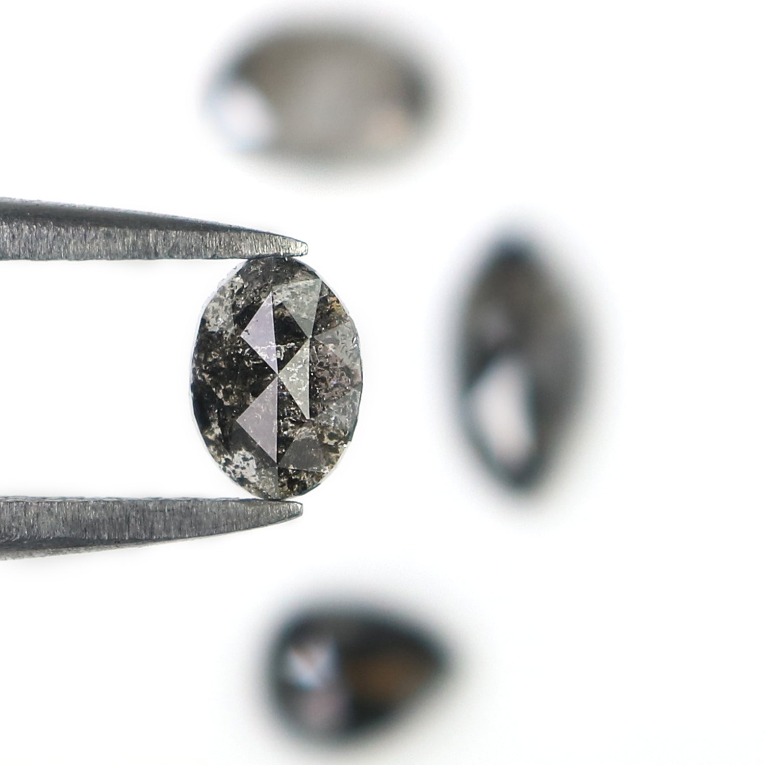 1.39 Ct Natural Loose Mix Shape Diamond Salt And Pepper Mix Shape Diamond 5.10 MM Natural Black Grey Color Mix Shape Rose Cut Diamond N8513