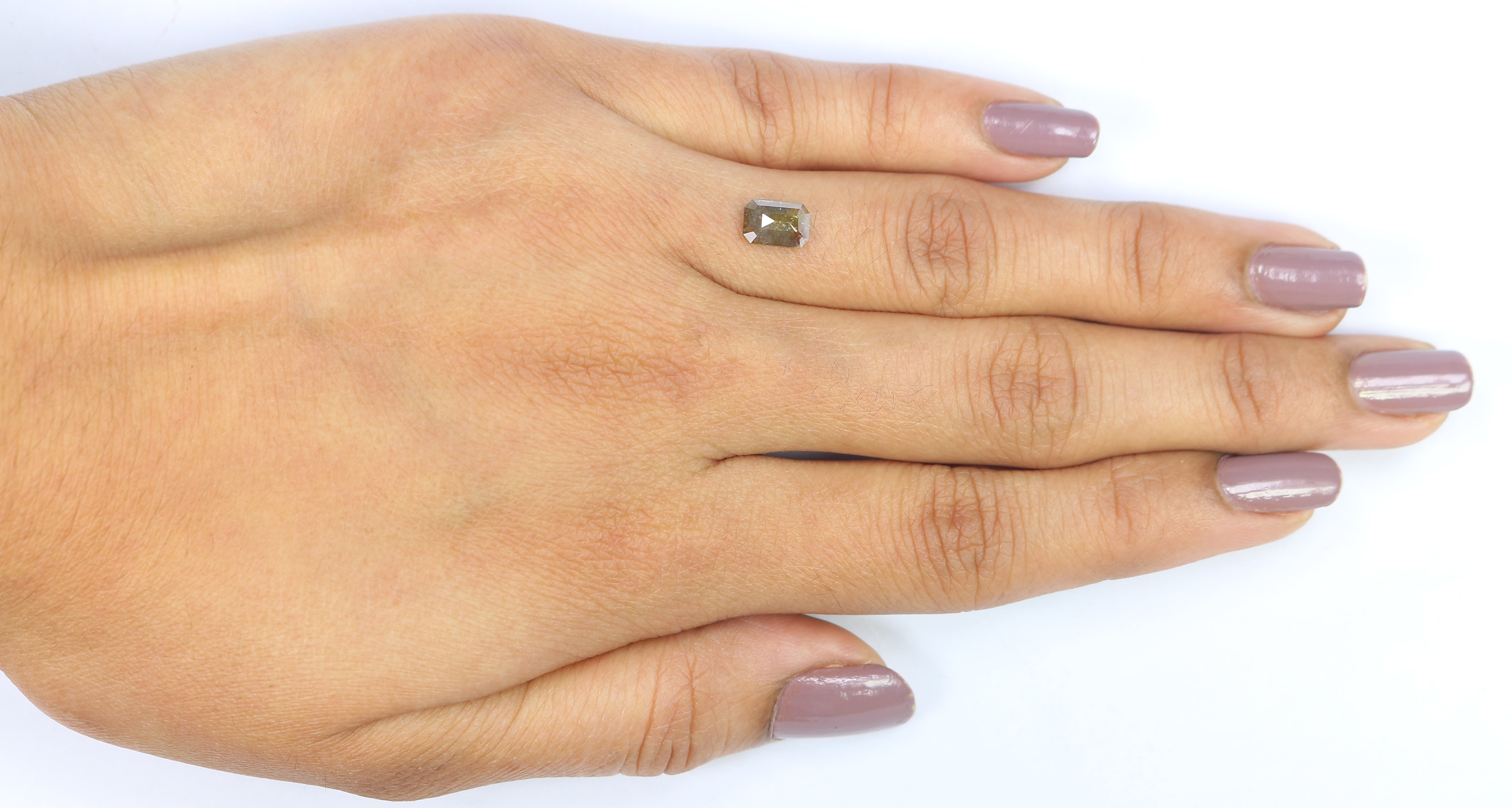 0.90 Ct Natural Loose Emerald Cut Diamond Brown Color Emerald Diamond 6.75 MM Natural Loose Diamond Brown Color Emerald Cut Diamond LQ352