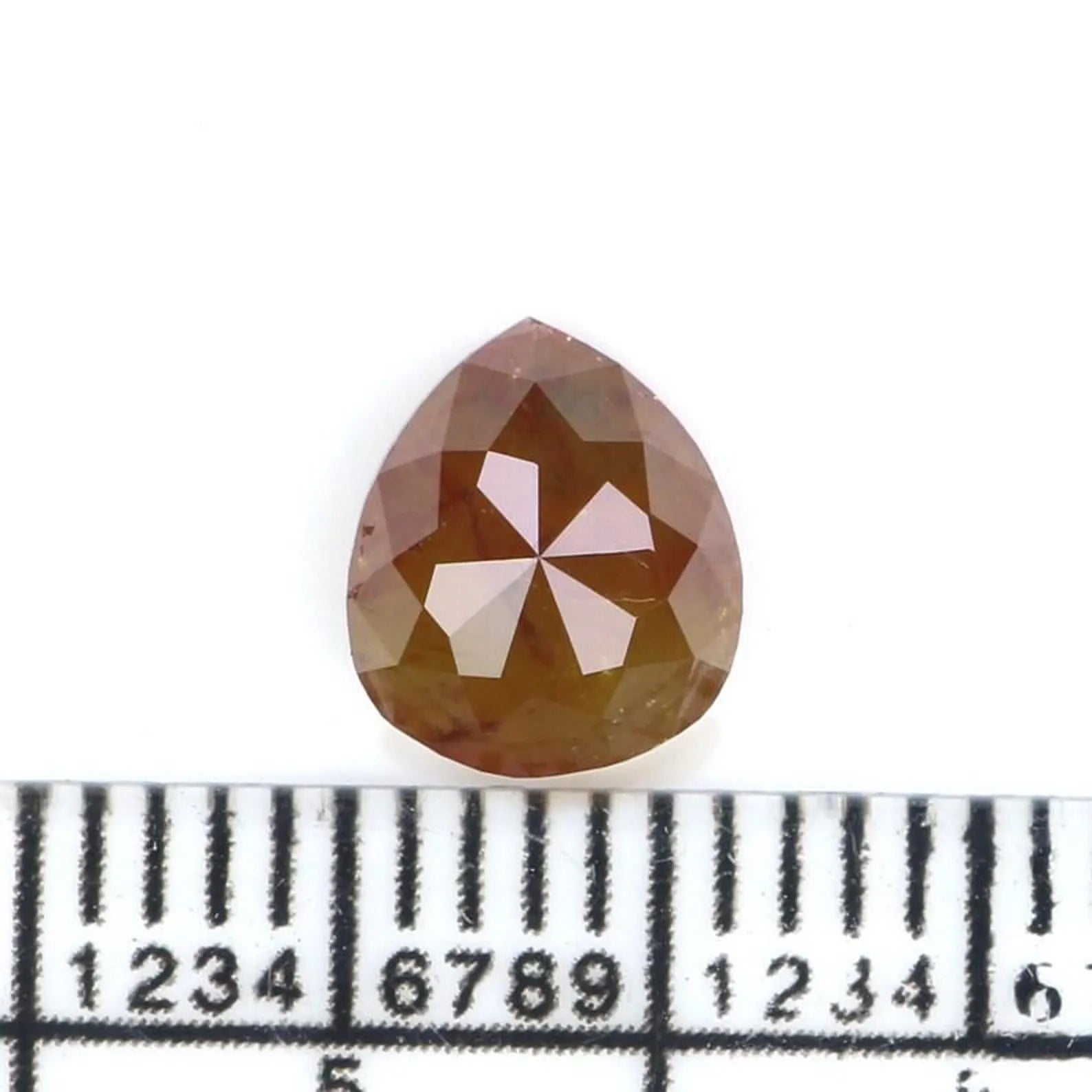 1.35 CT Natural Loose Heart Shape Diamond Yellow Color Heart Cut Diamond 7.30 MM Natural Diamond Brown Color Heart Rose Cut Diamond NQ2244