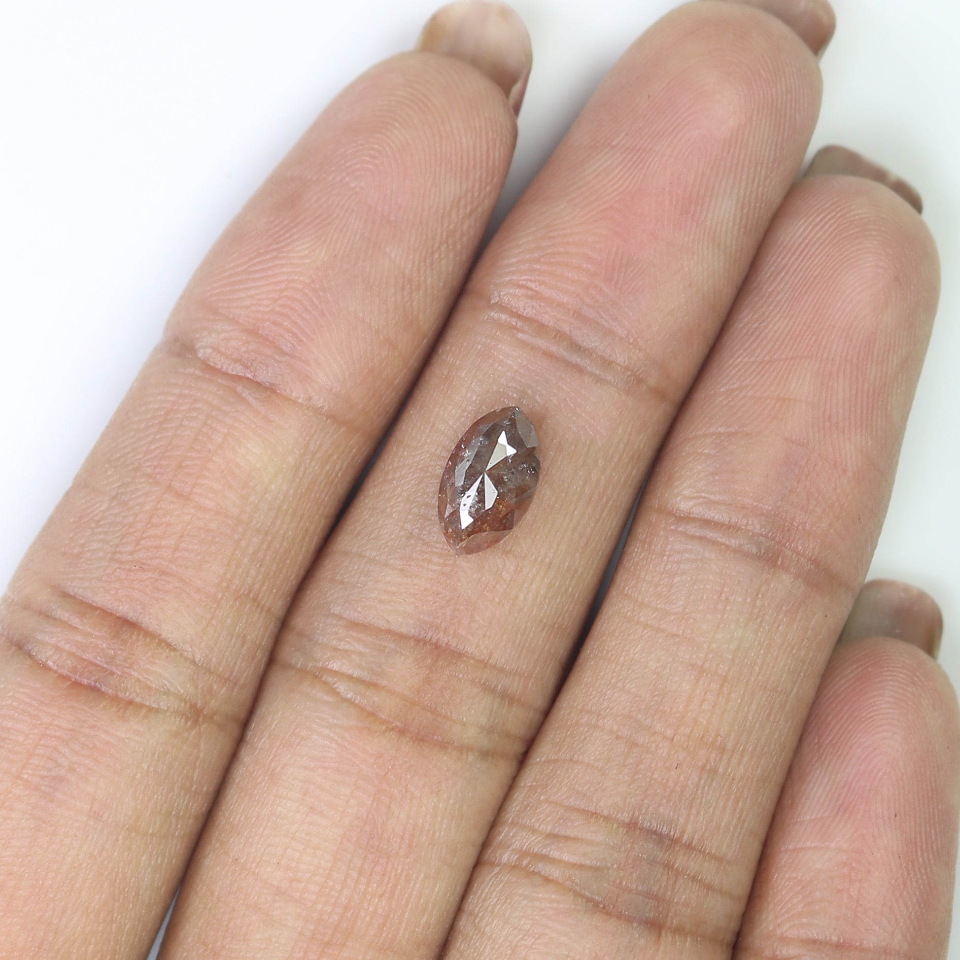 Natural Marquise Brown Diamond 1.57 CT Loose Rose Cut Brown Color Stone 9.30 MM Rustic Marquise Diamond For Custom Engagement Ring L3652