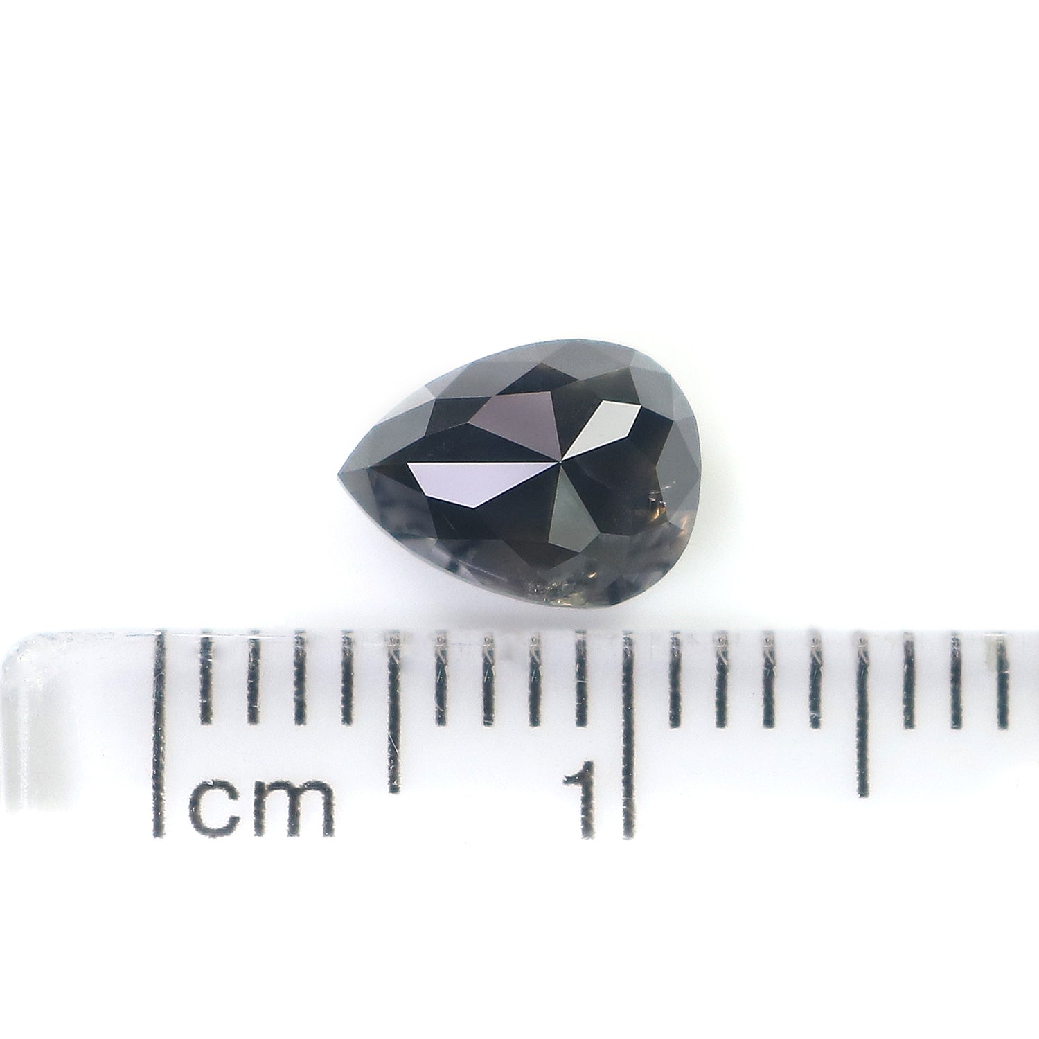1.34 Ct IGI CERTIFIED Natural Loose Pear Diamond Natural Fancy Black Color Diamond 7.75 MM Natural Loose Diamond Pear Shape Diamond QL9380