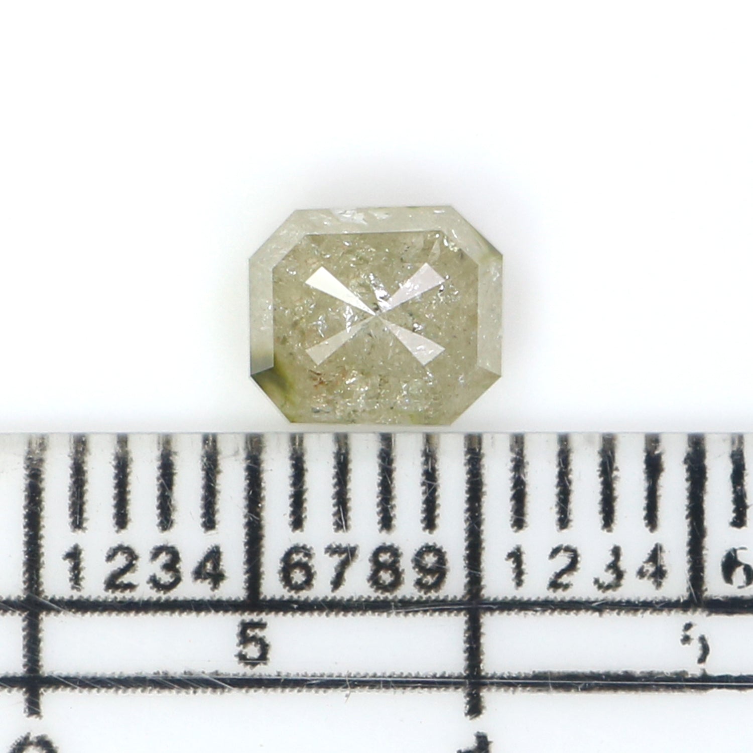1.15 CT Natural Loose Emerald Shape Diamond Grey Color Emerald Cut Diamond 5.90 MM Natural Loose Grey Color Emerald Rose Cut Diamond KQ2683