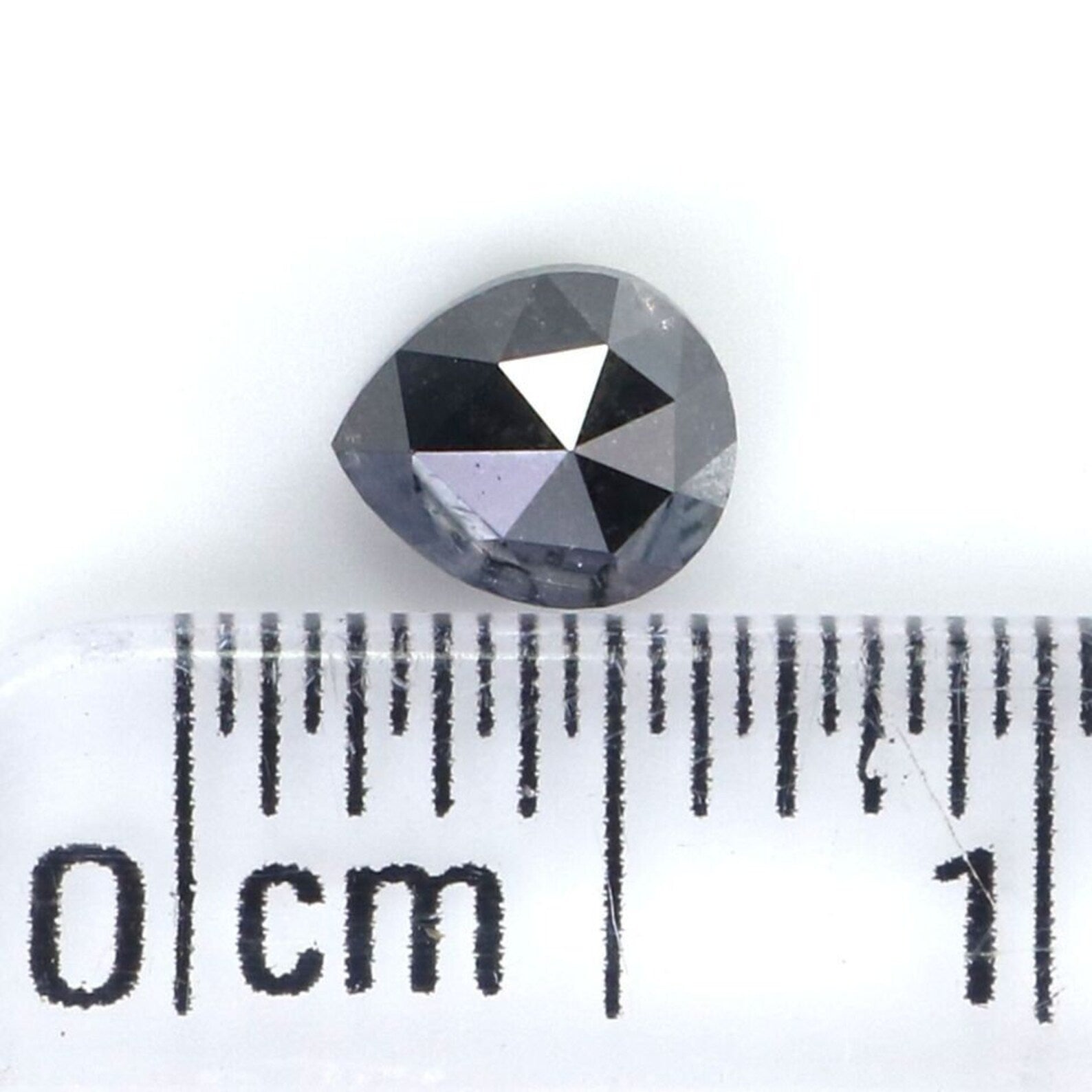 0.43 CT Natural Loose Pear Shape Diamond Black Color Pear Cut Diamond 4.70 MM Natural Loose Diamond Black Color Pear Rose Cut Diamond NQ9257