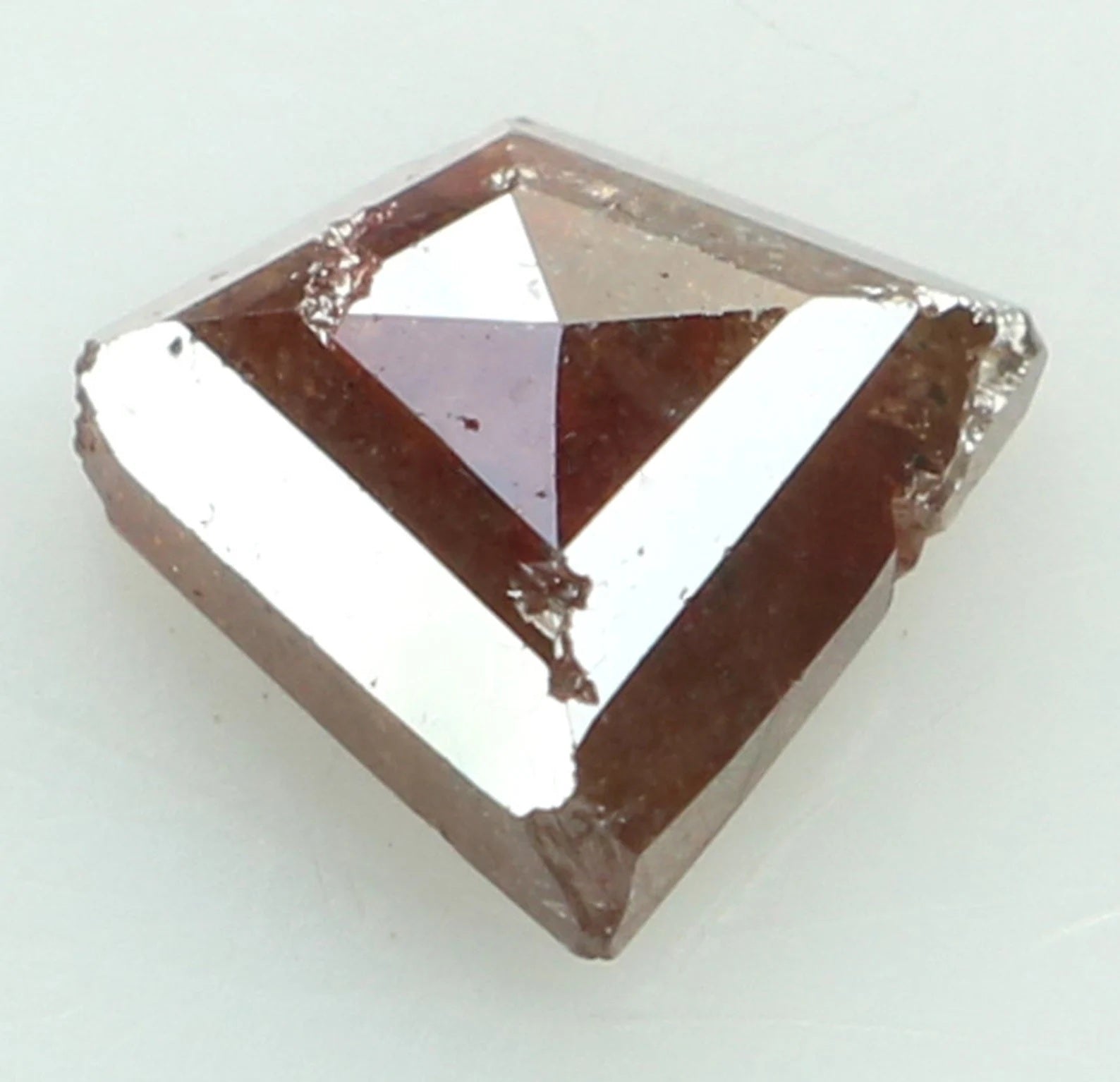 0.78 Ct Natural Loose Shield Shape Diamond Brown Color Shield Cut Diamond 6.80 MM Natural Loose Diamond Brown Shield Rose Cut Diamond N8232