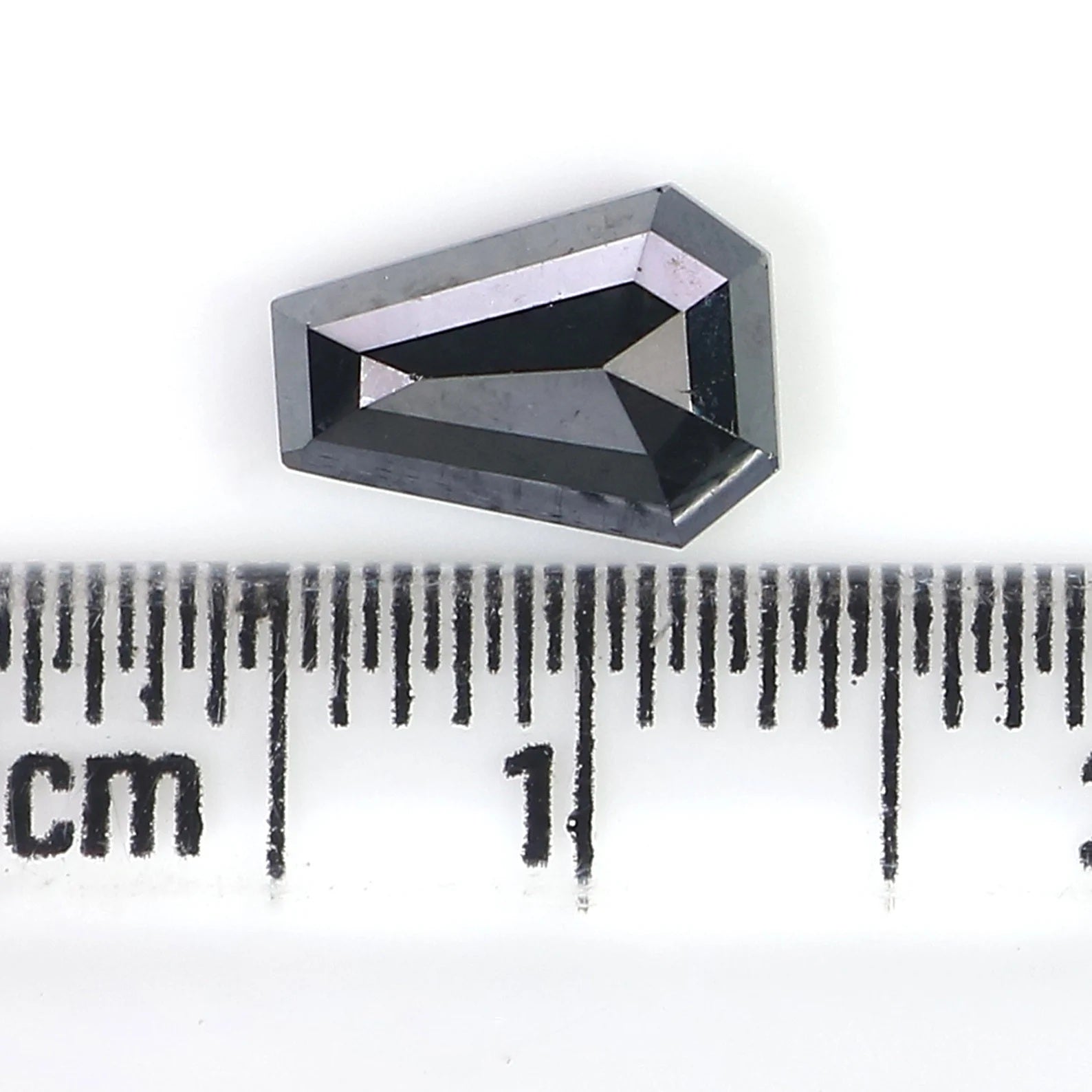 1.16 CT Natural Loose Coffin Shape Diamond Black Color Coffin Cut Diamond 8.15 MM Natural Diamond Black Color Coffin Rose Cut Diamond NQ2519
