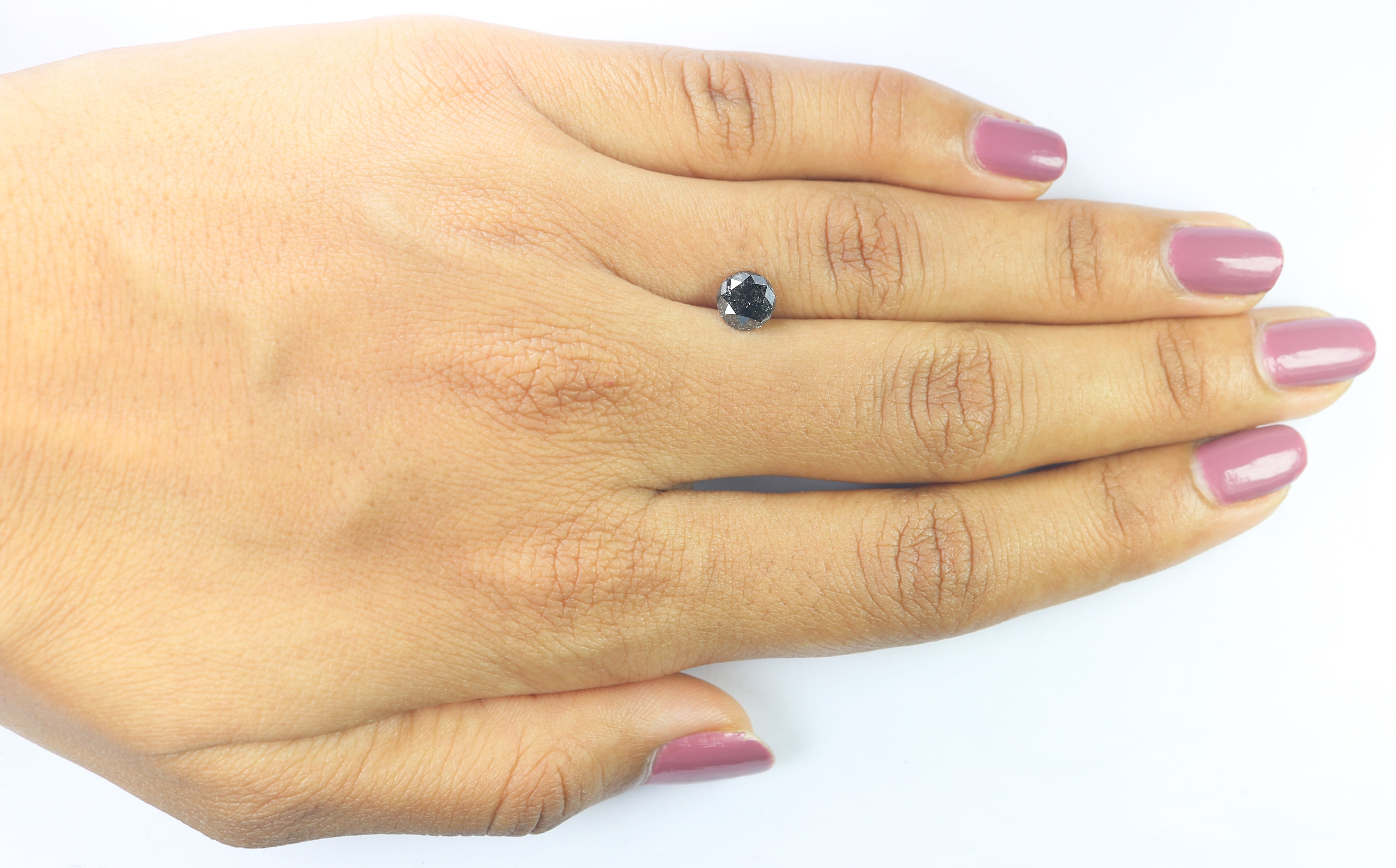 1.07 CT Natural Loose Round Shape Diamond Salt And Pepper Round Cut Diamond 6.20 MM Natural Loose Diamond Round Brilliant Cut Diamond LQ958