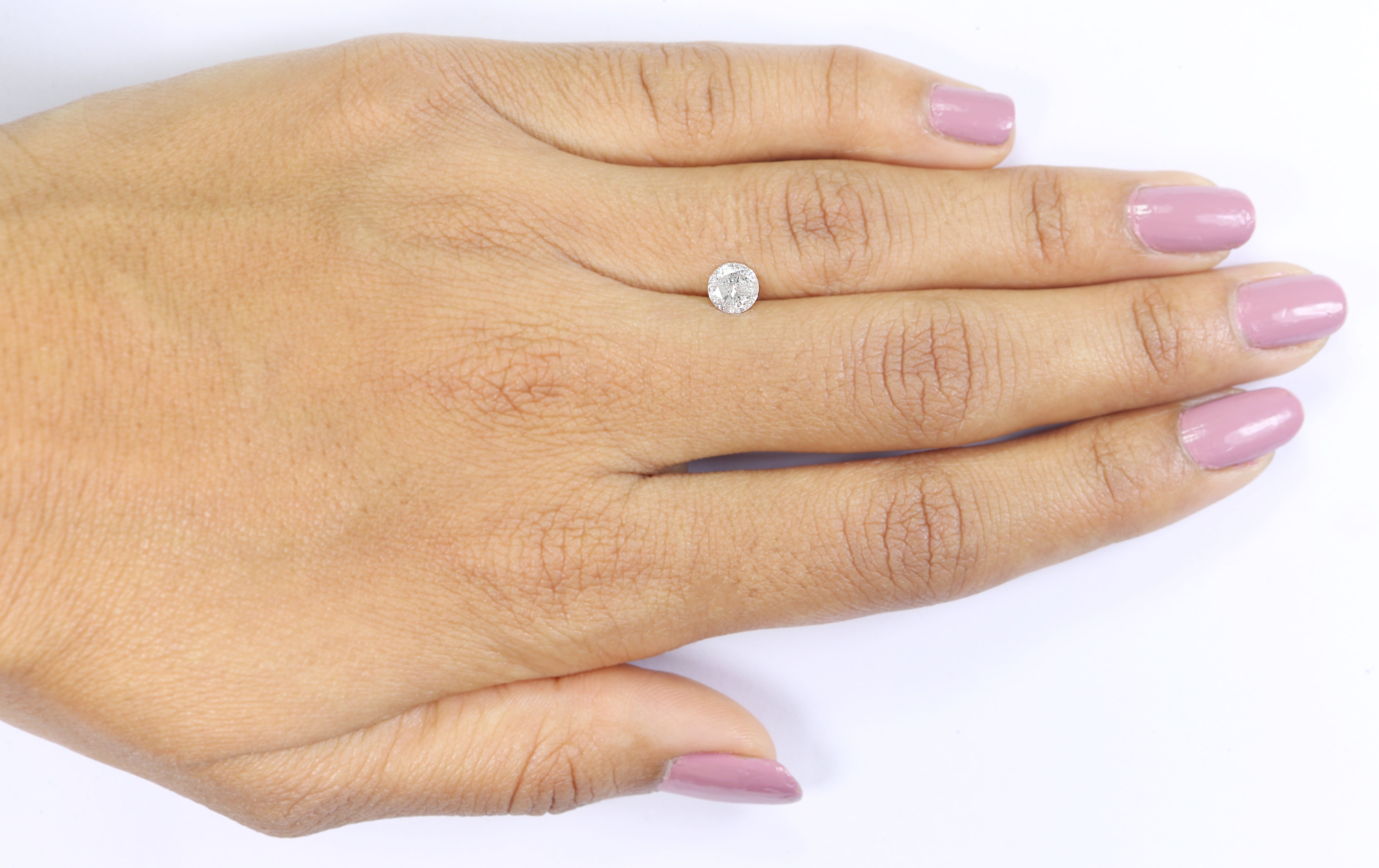 0.70 CT Natural Loose Round Shape Diamond Salt And Pepper Round Diamond 5.45 MM Natural Black Gray Color Round Brilliant Cut Diamond L3463