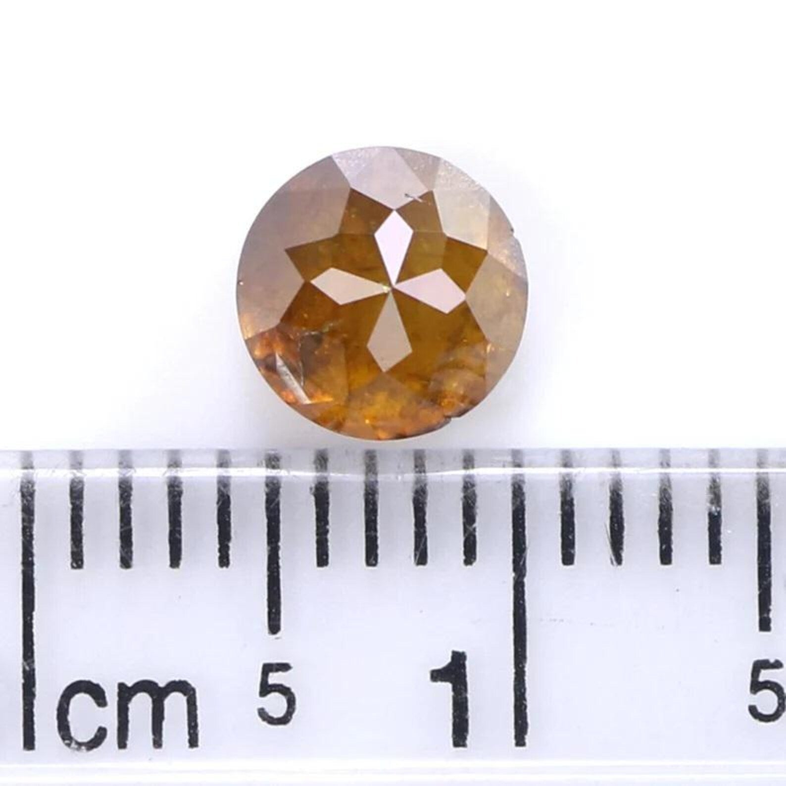 1.10 Ct Natural Loose Round Rose Cut Diamond Yellow Color Round Shape Diamond 6.00 MM Natural Brown Color Round Rose Cut Diamond NQ1925