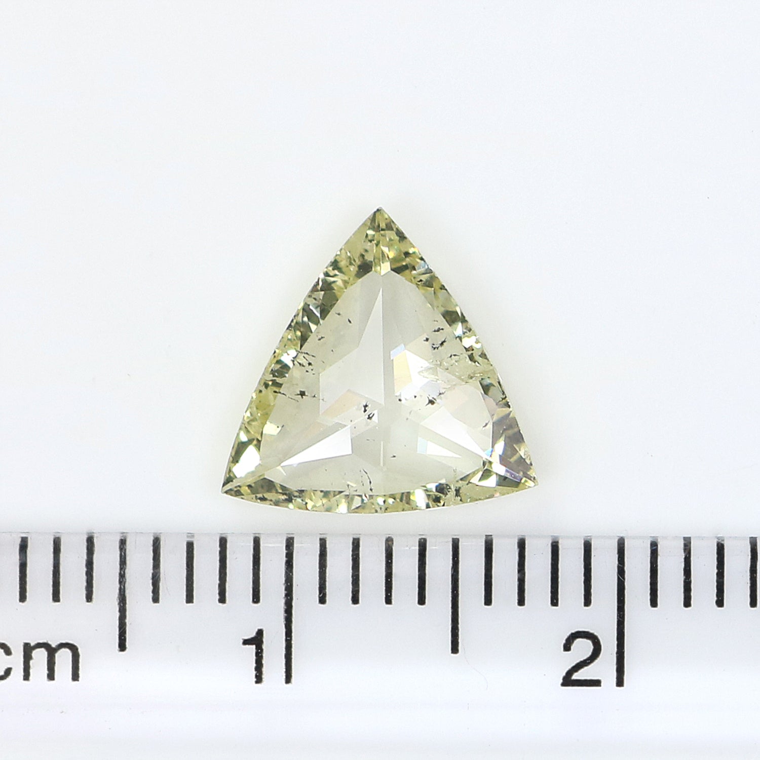 1.57 CT Natural Loose Triangle Shape Diamond Yellow Color Triangle Cut Diamond 9.25 MM Natural Yellow Color Triangle Rose Cut Diamond L3507