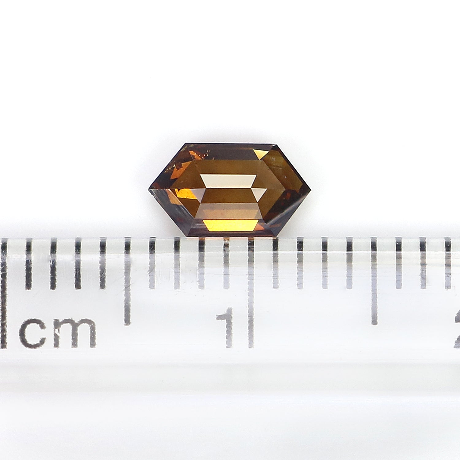 0.47 CT Natural Loose Hexagon Shape Diamond Brown Color Hexagon Cut Diamond 6.65 MM Natural Brown Diamond Hexagon Rose Cut Diamond LQ1830